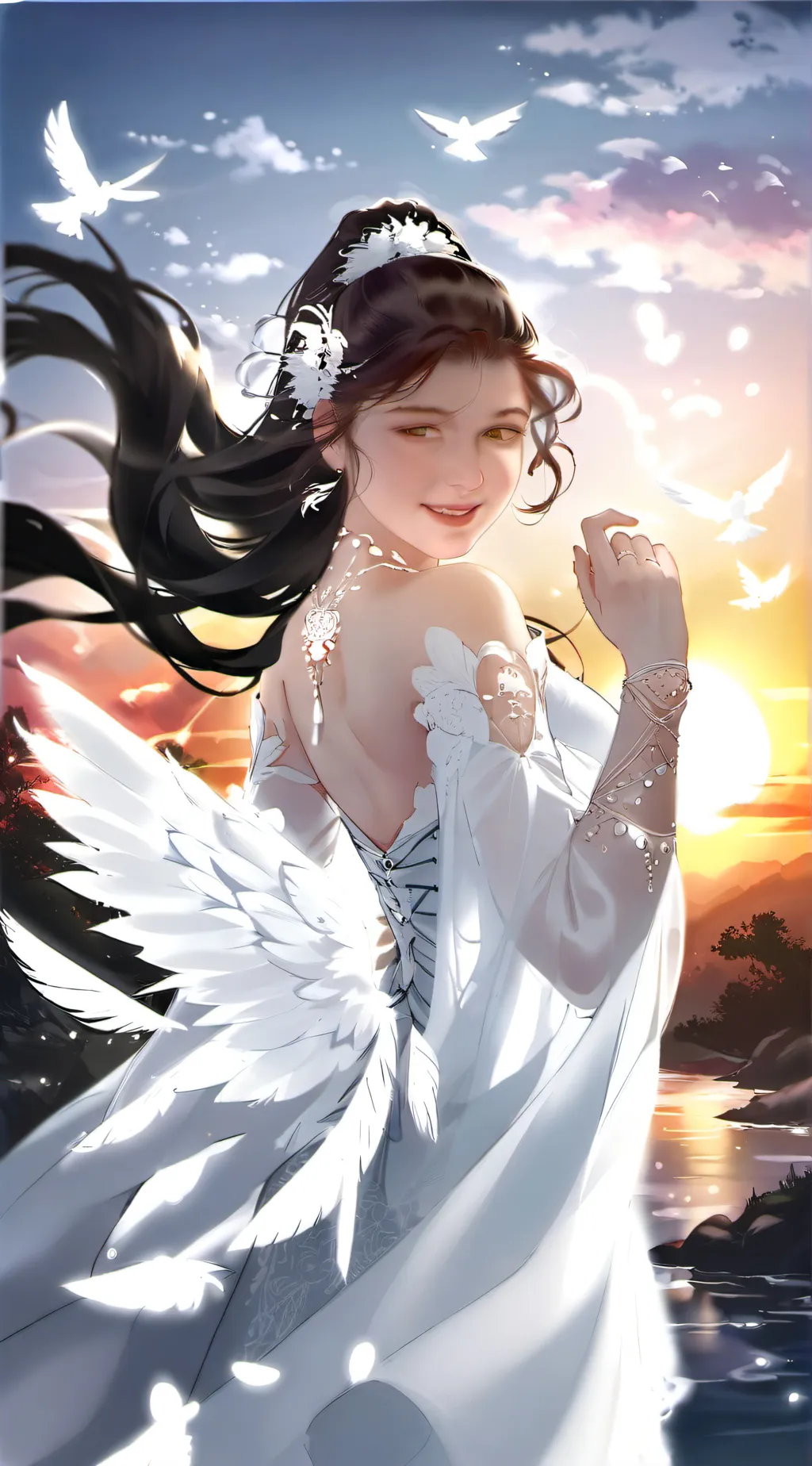 ai character: angel background