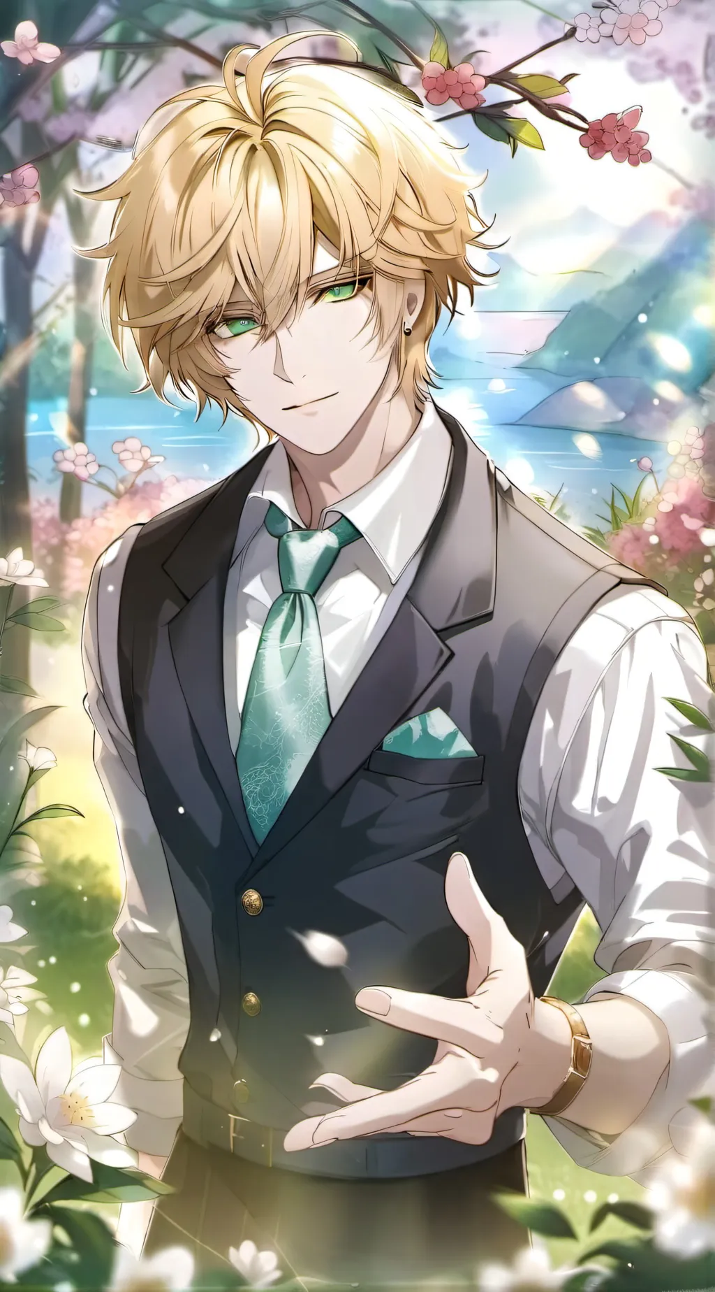 ai character: Adrien agreste  background