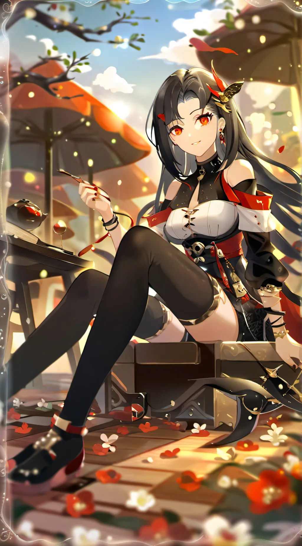 ai character: yaesmura hanabi  background