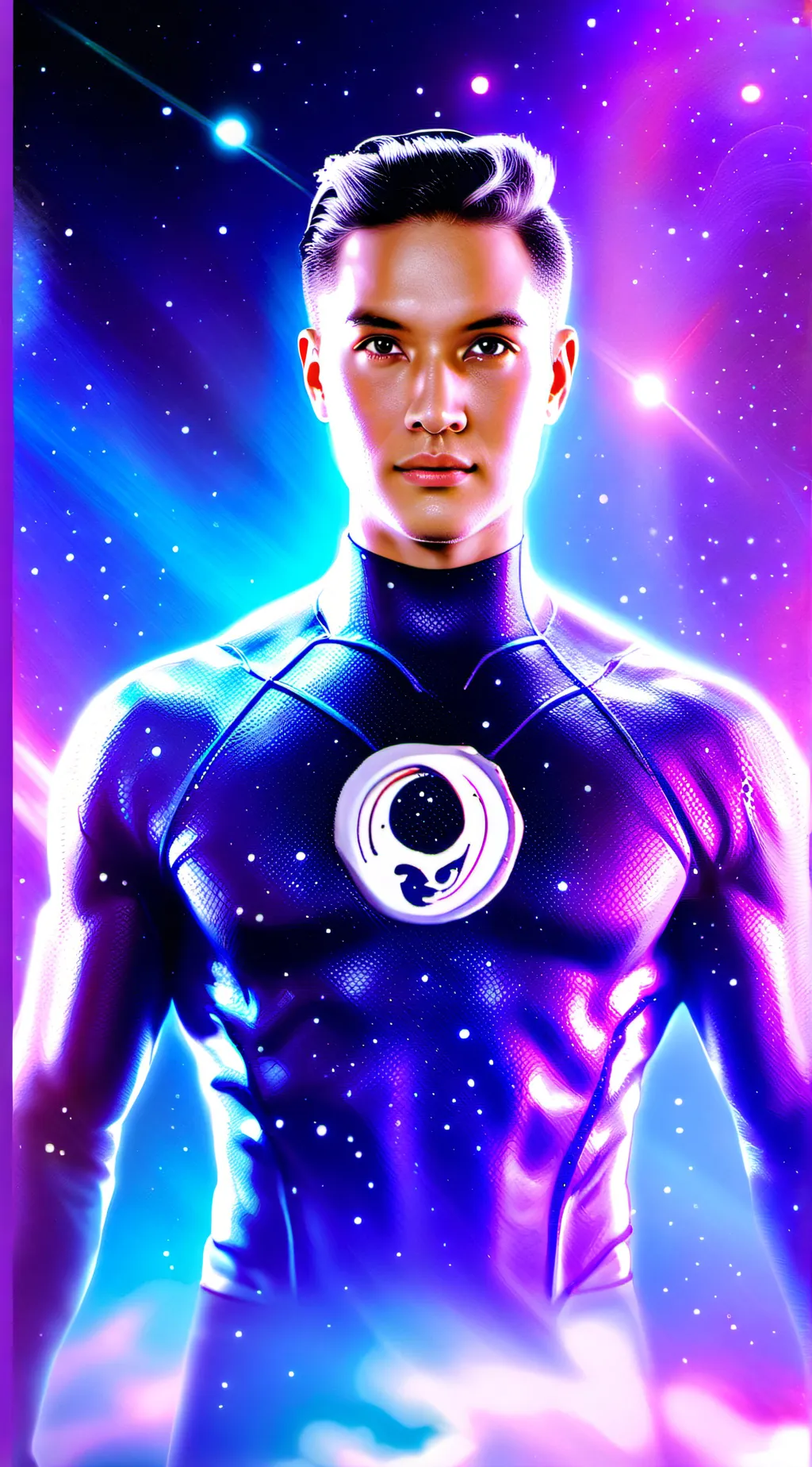 ai character: oily skin background