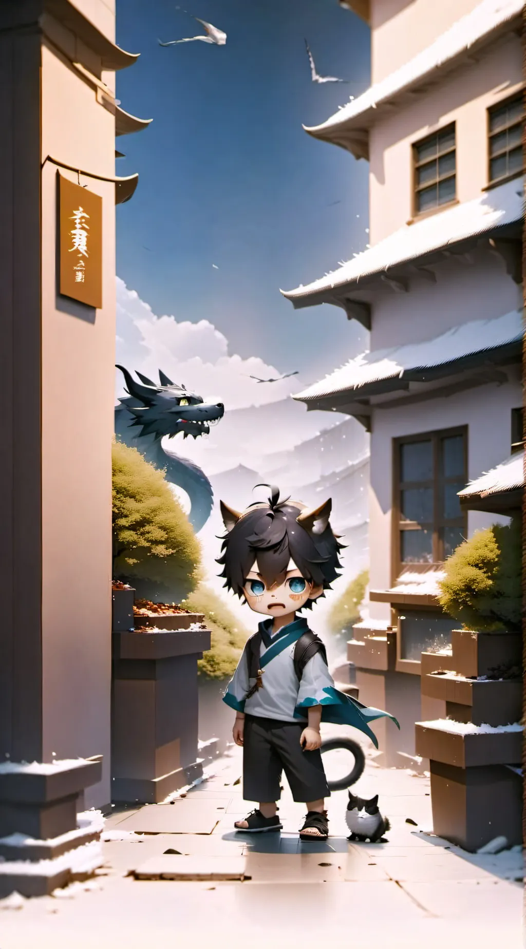 ai character: Baby that cries background