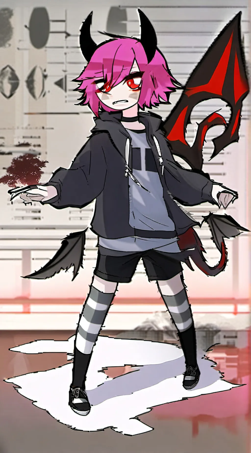 ai character: ×{Mochi}× background