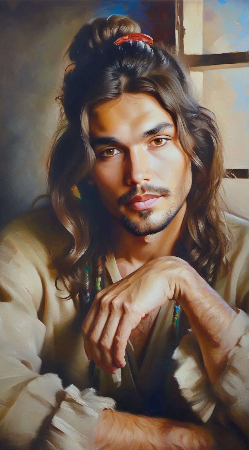 ai character: Michael  background