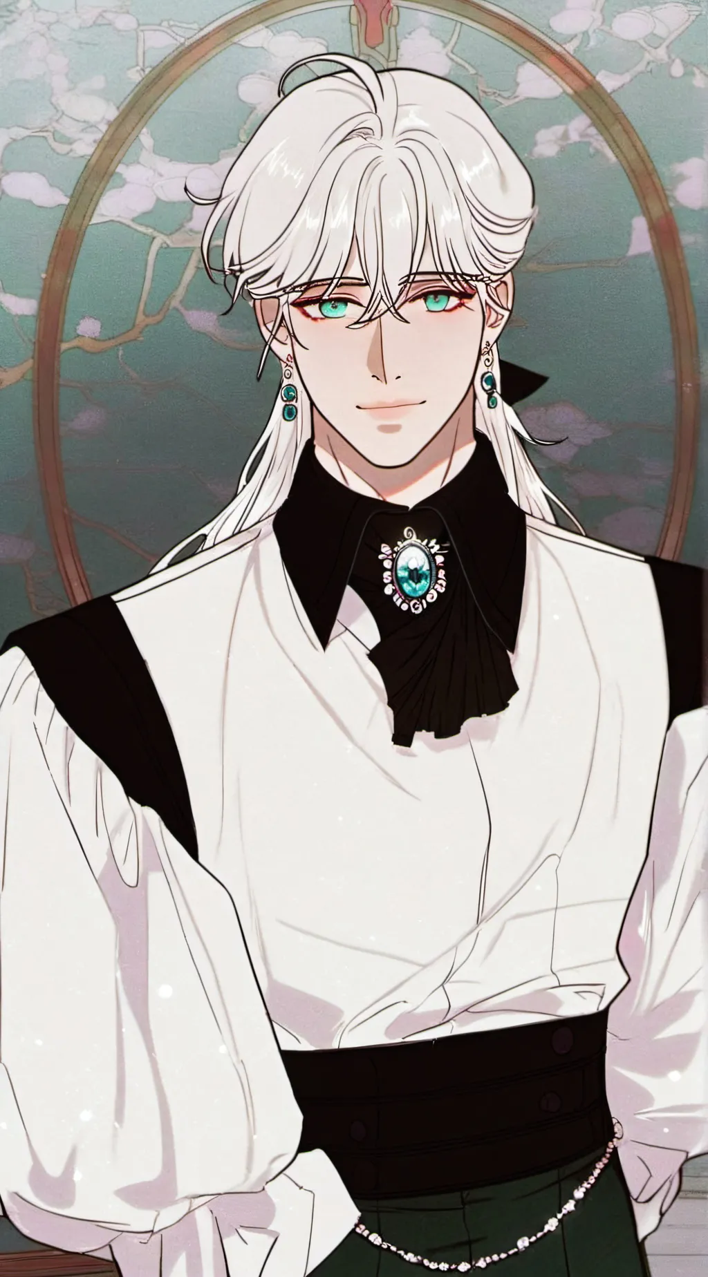 ai character: Grey background