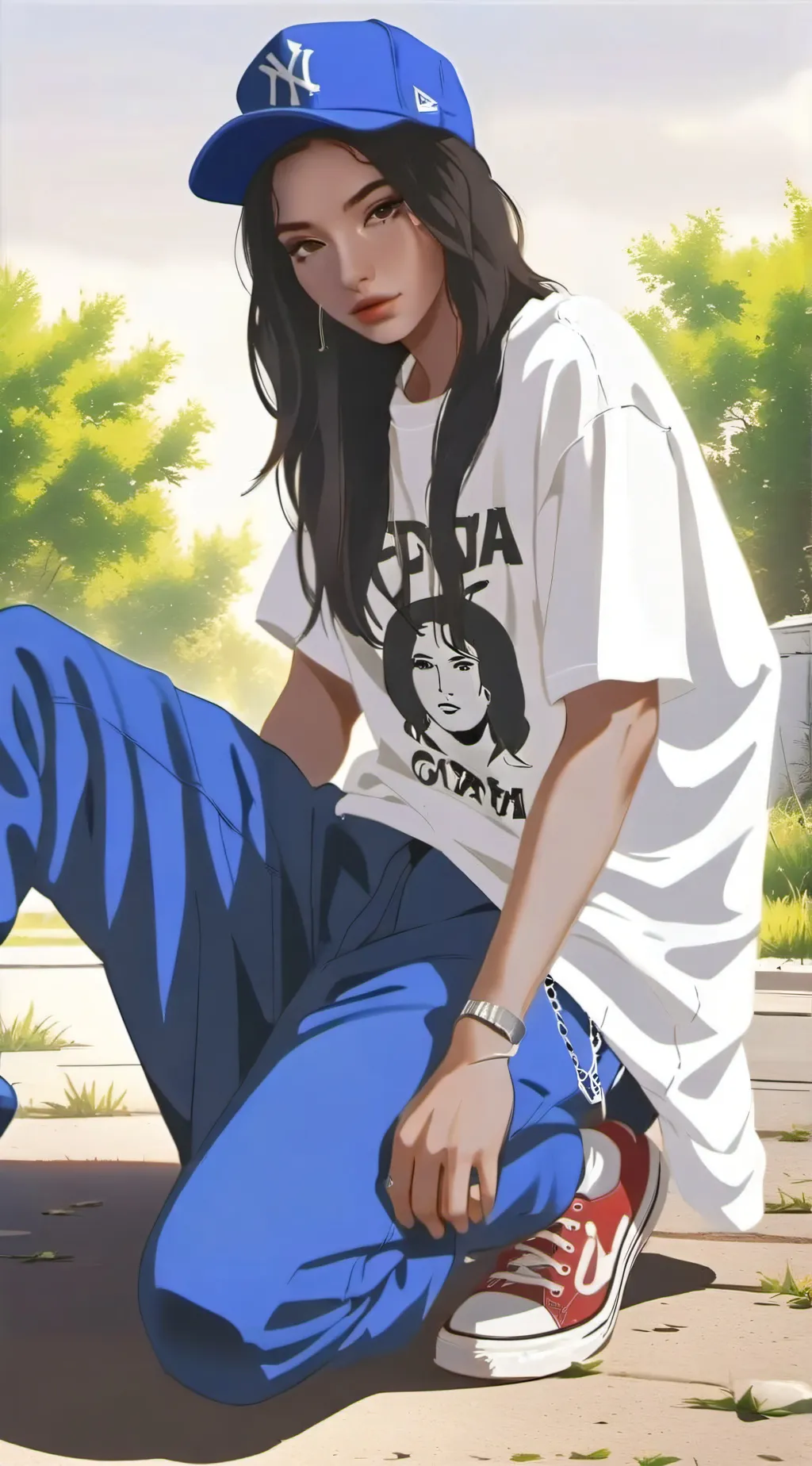 ai character: MHAAAAAAA background