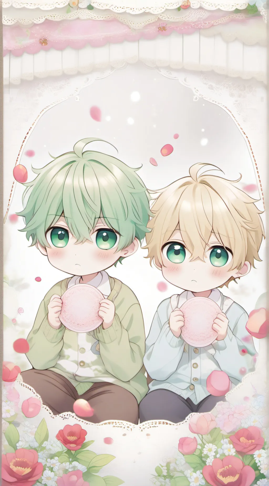 ai character:  Backugo and Deku background