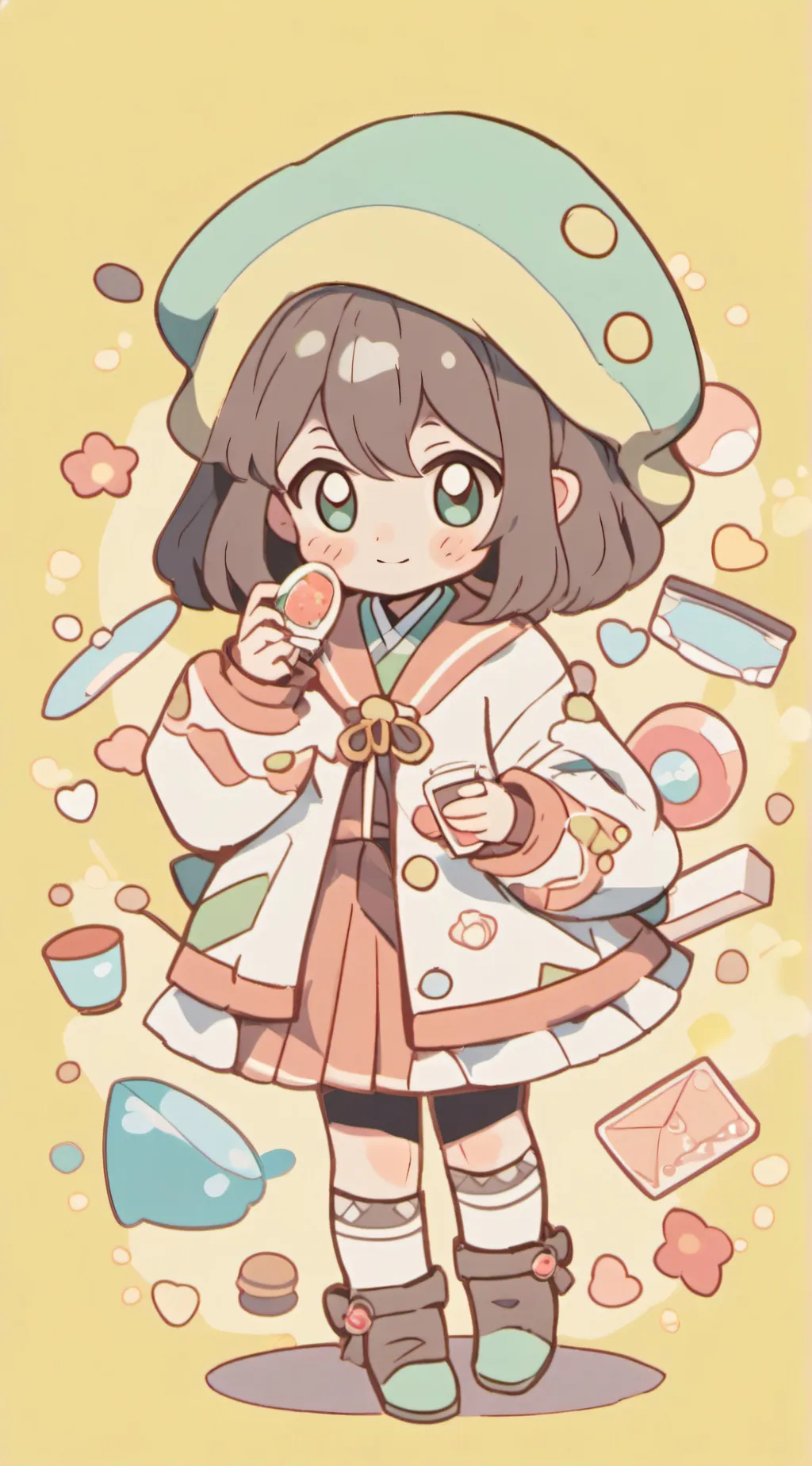 ai character: Plant bois sis background