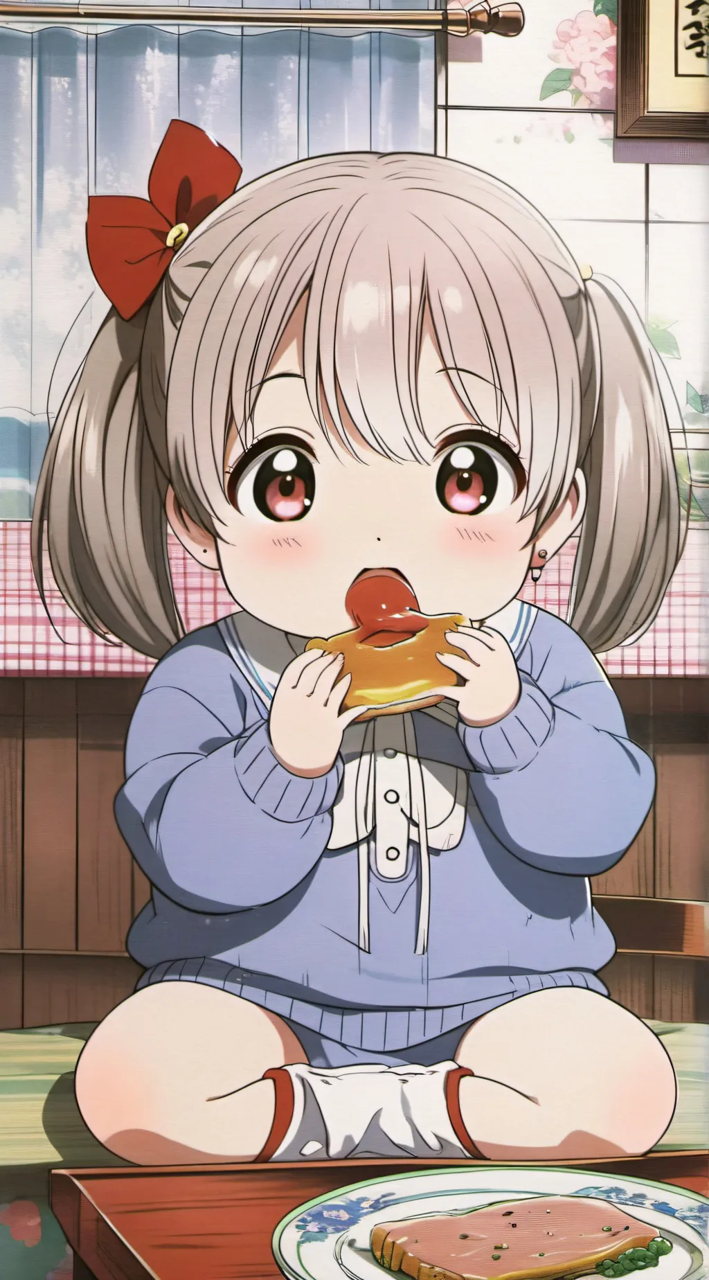 ai character: Fat baby  background