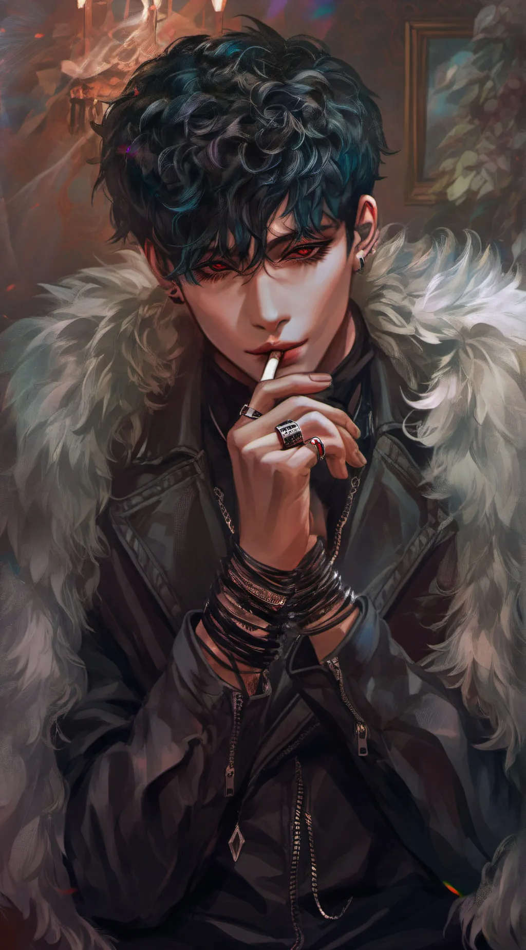 ai character: 。、 ⌚️Micheal . background