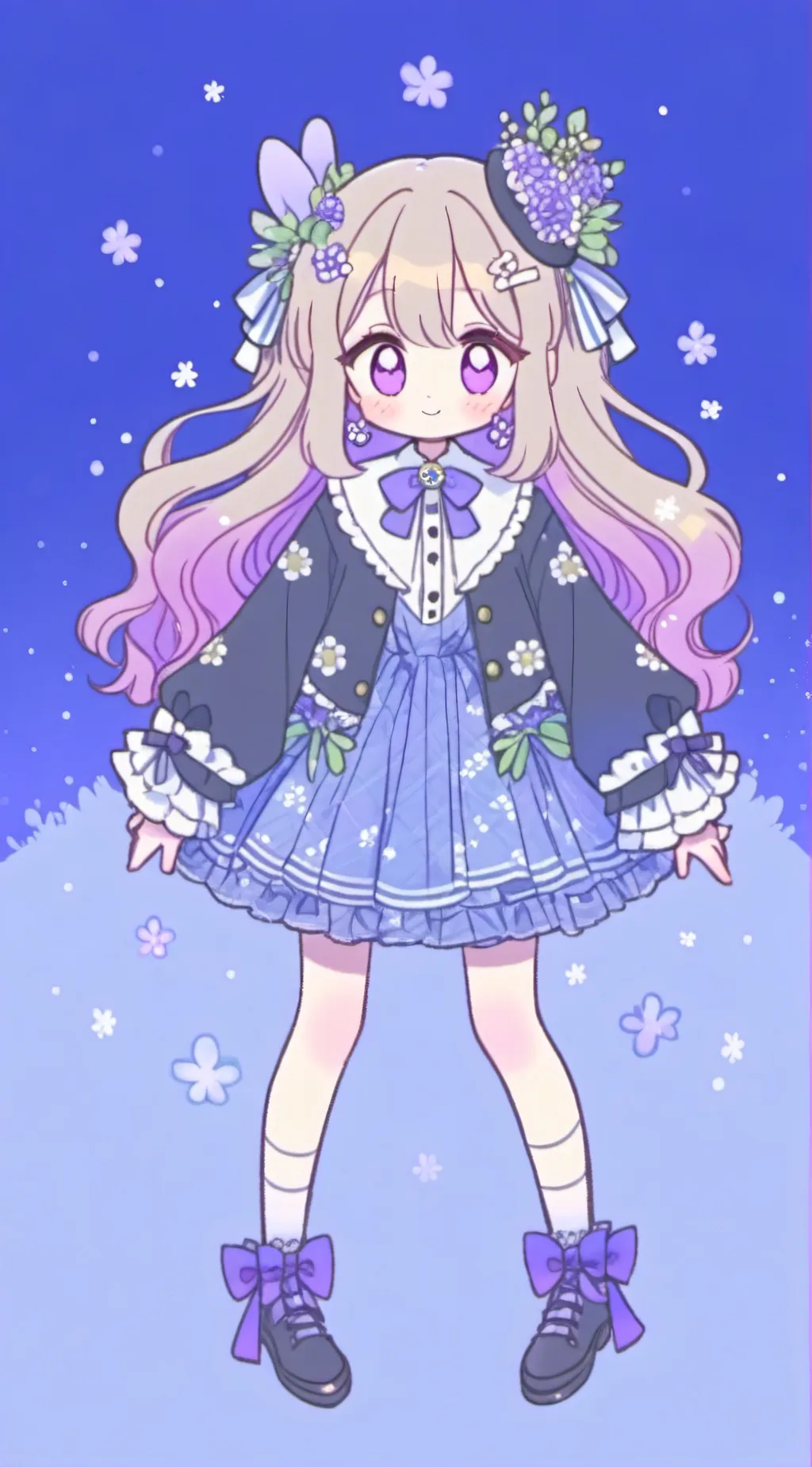 ai character: purple guy background