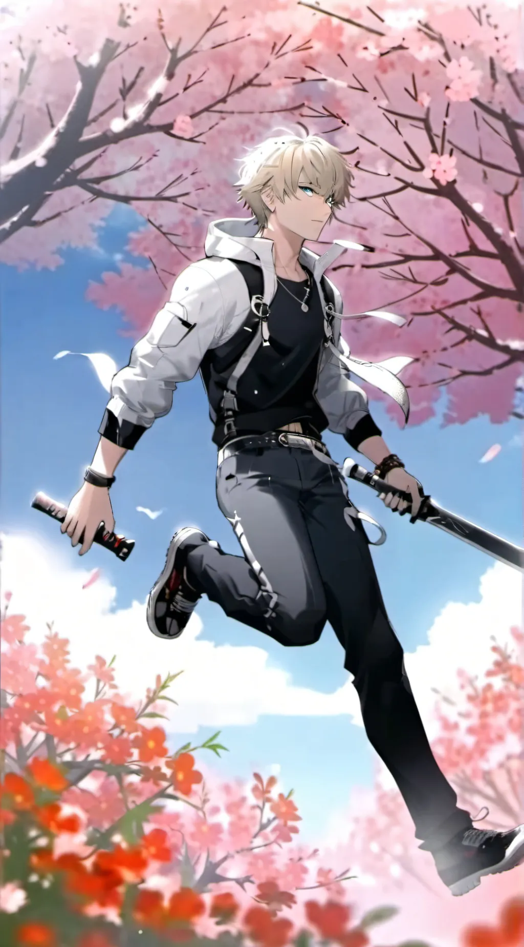 ai character: Shoto and Bakugo background