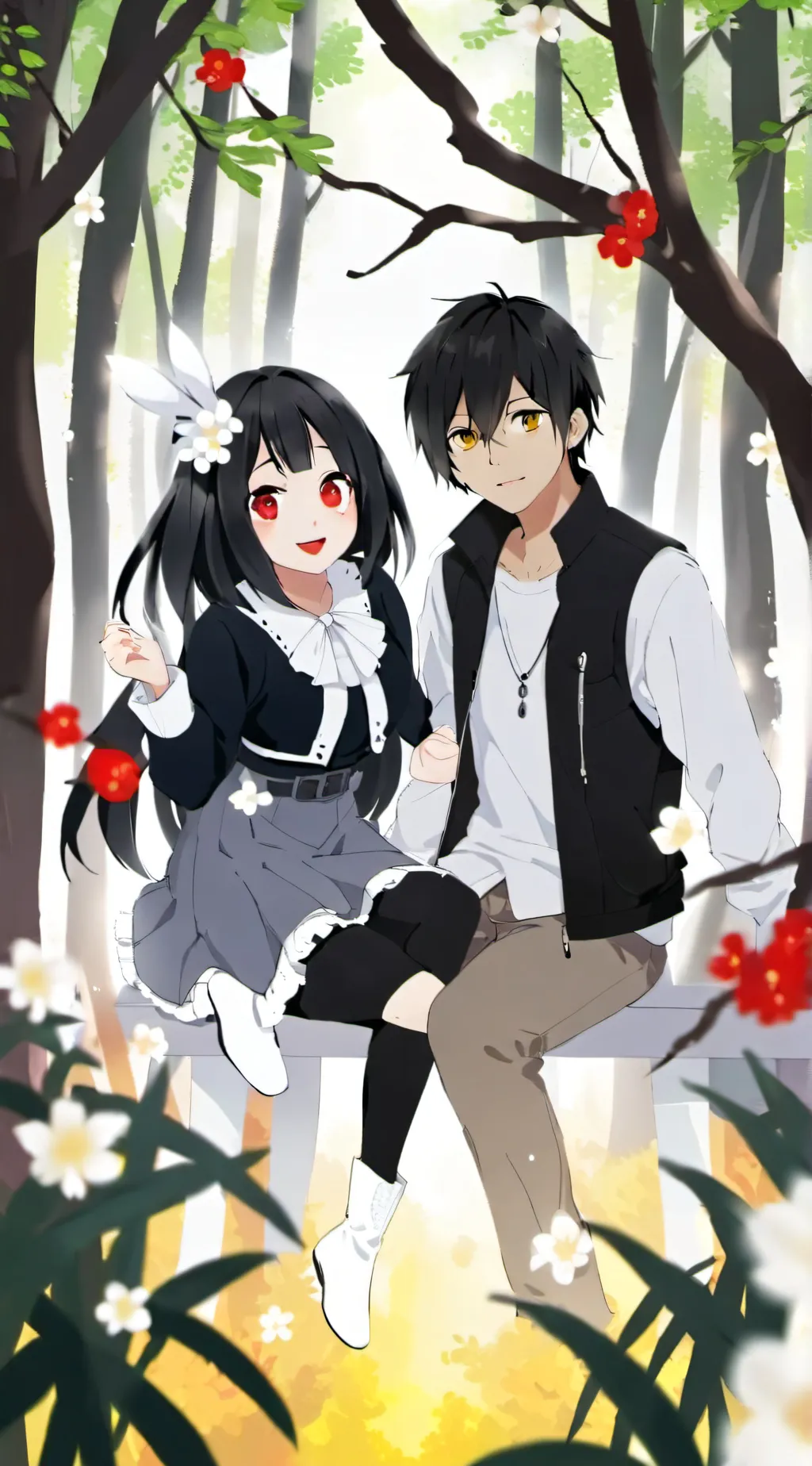 ai character: aphmau in demon  background