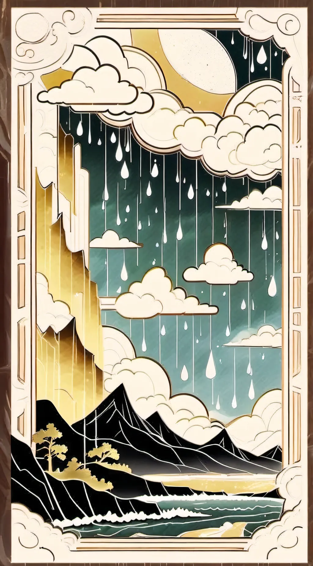 ai character: Edward in the rain background