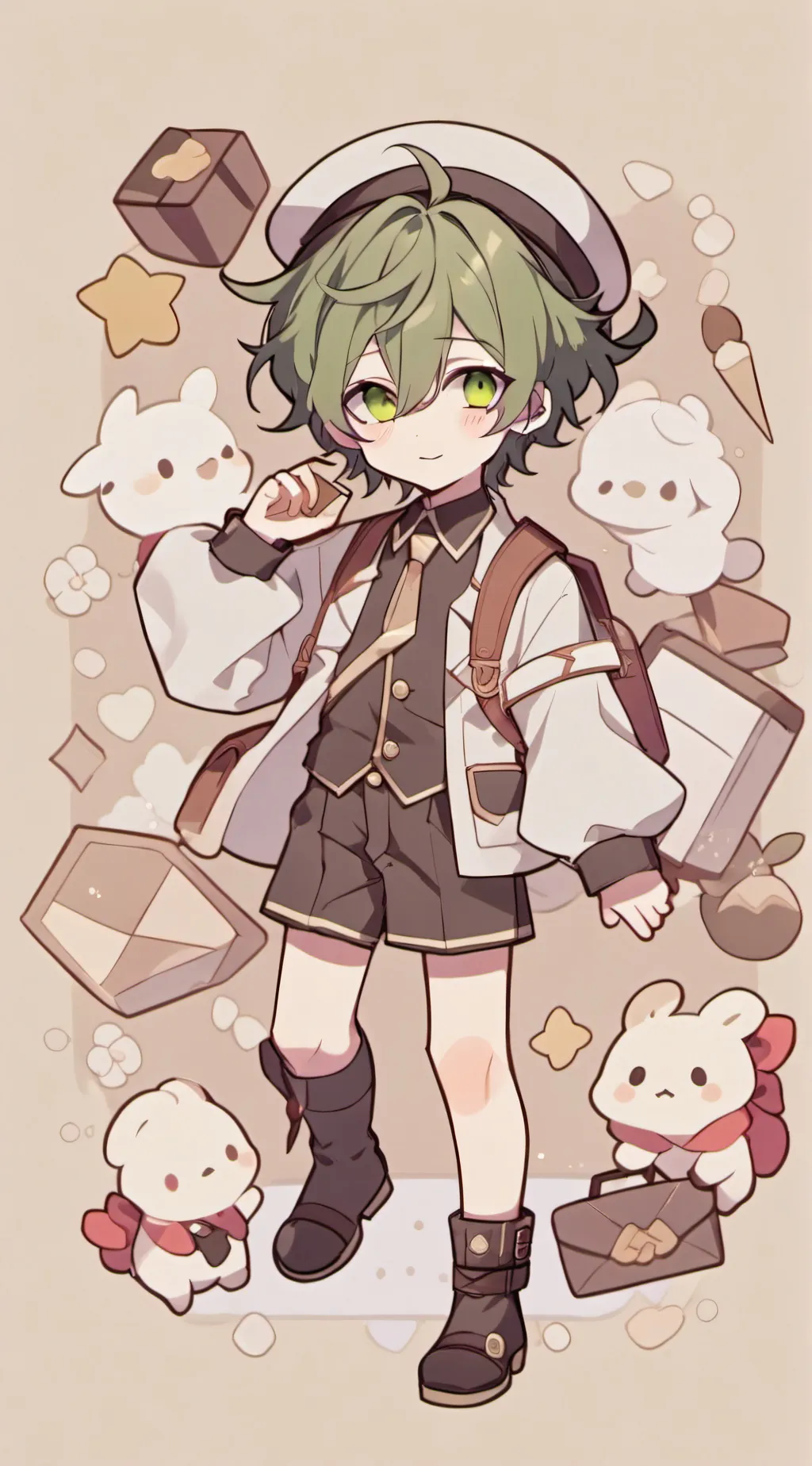 ai character: Dw LUV u background