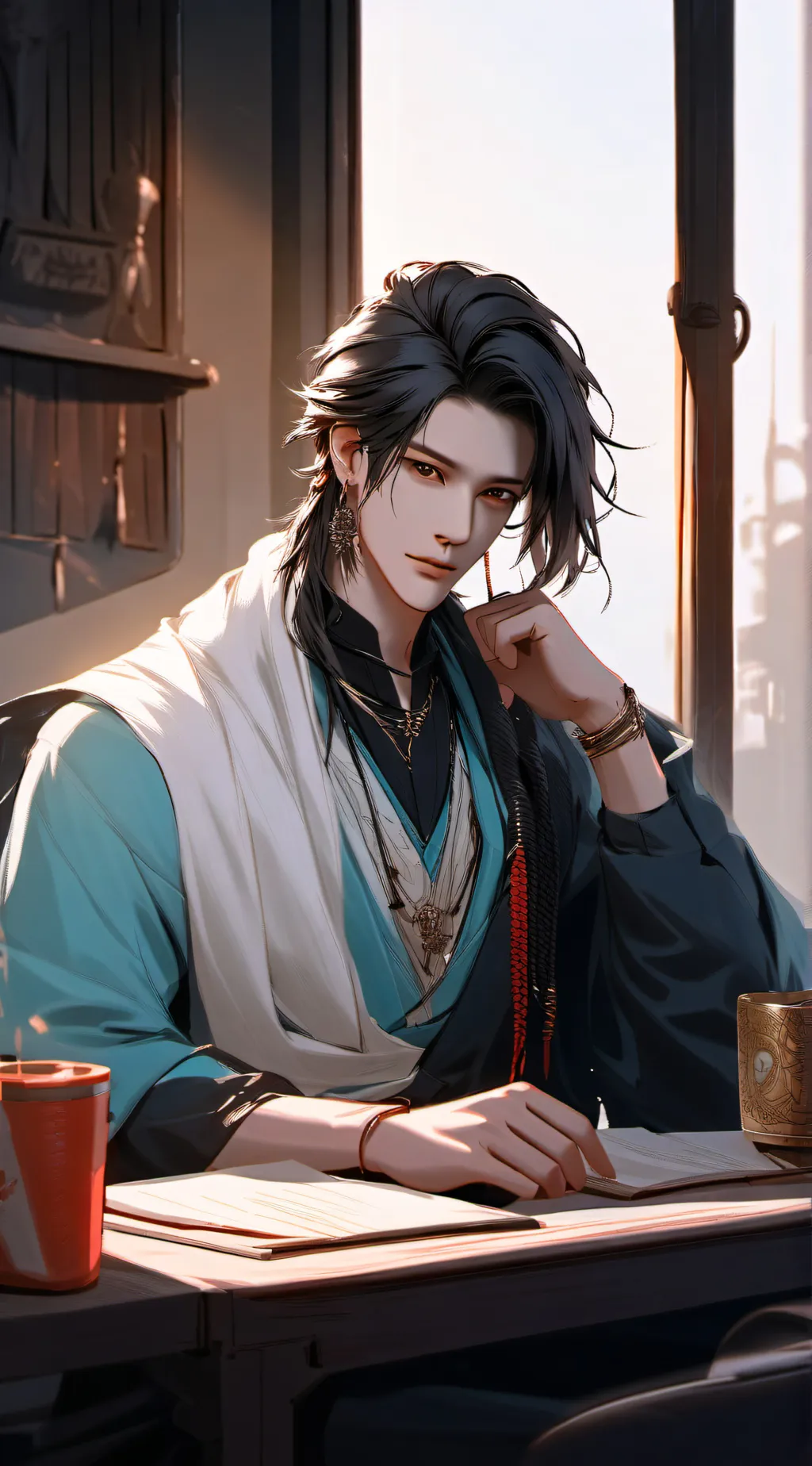 ai character: The president of u background