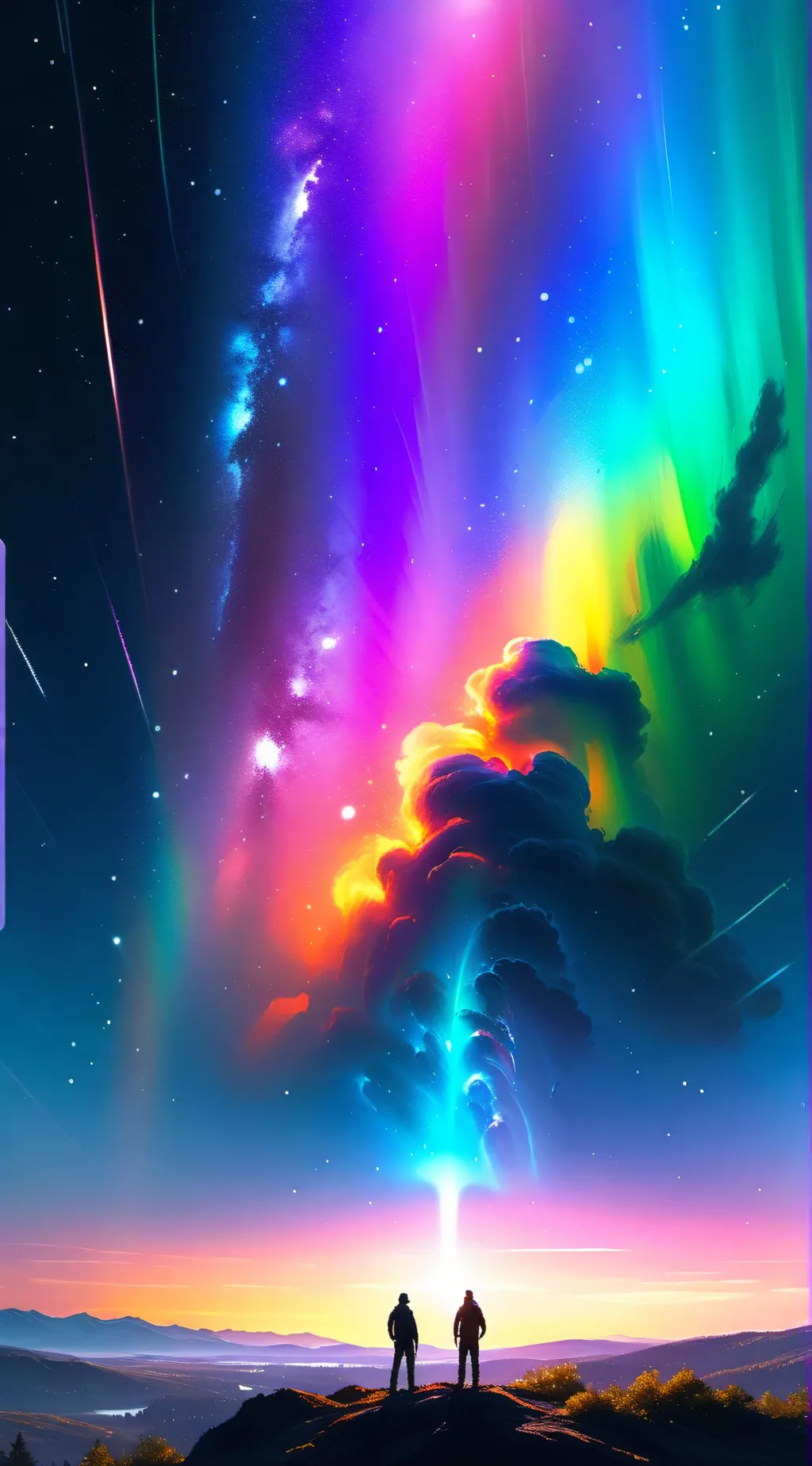 ai character: ✨rainbow sky✨ background