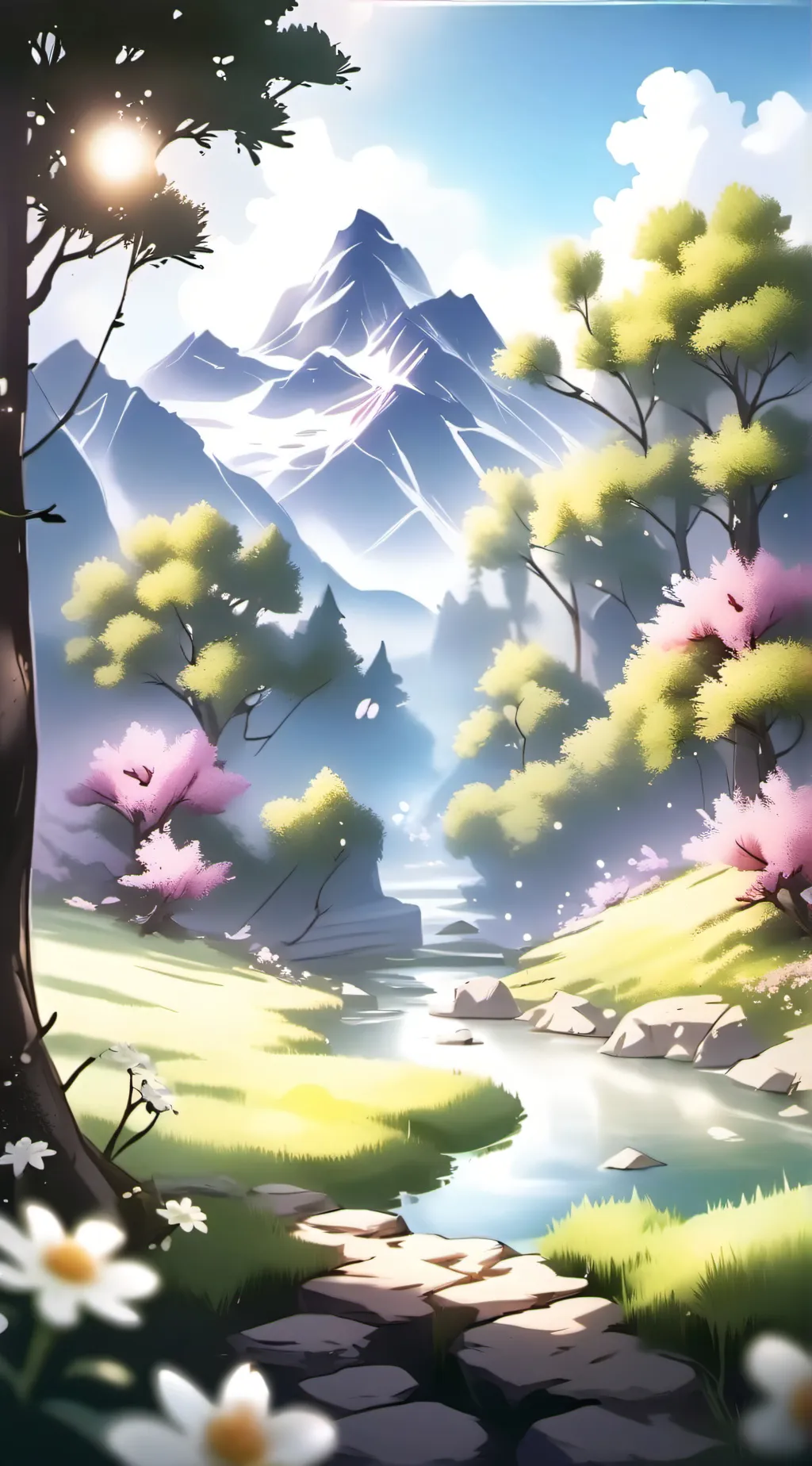 ai character: The Verdant lands background