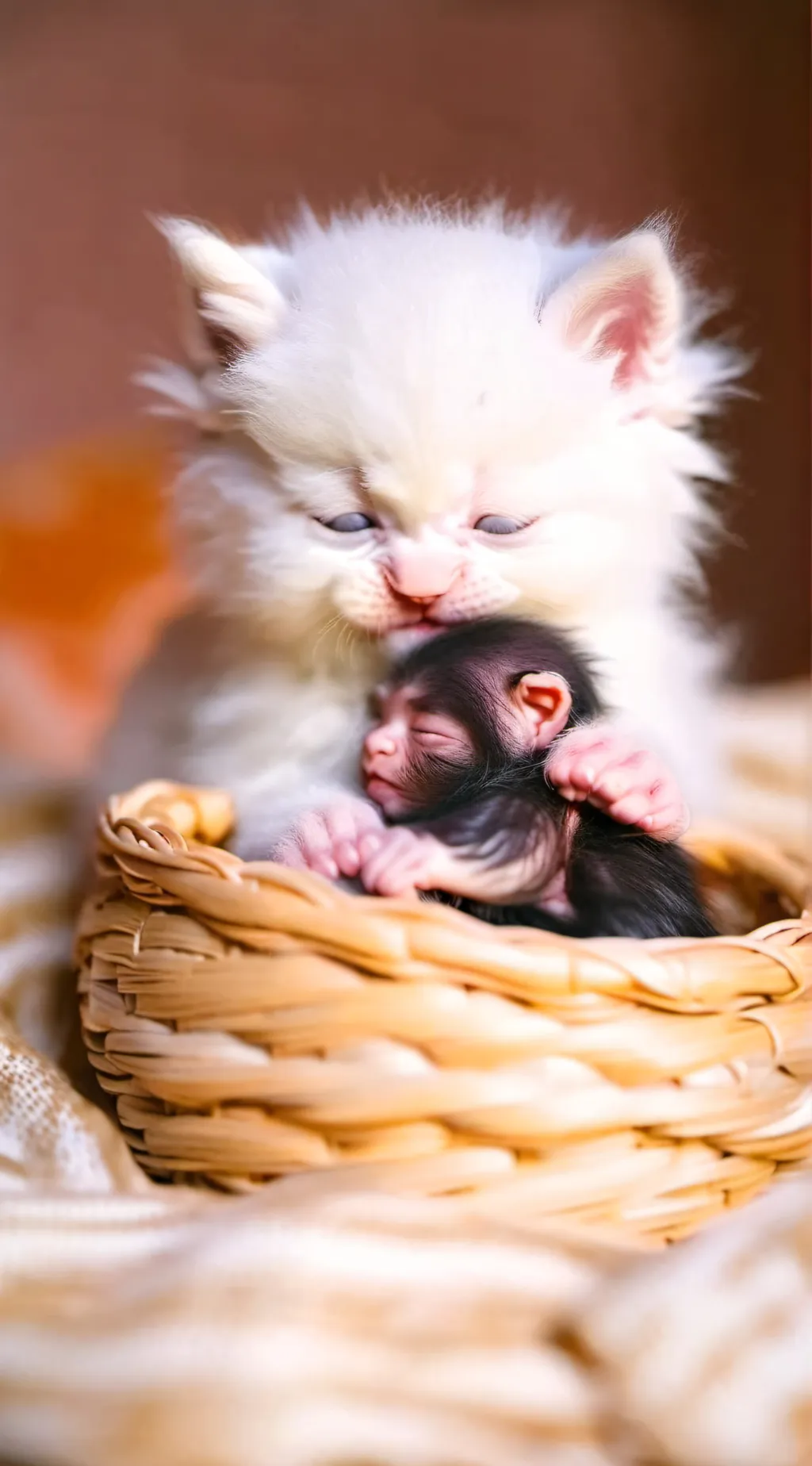 ai character: snow background