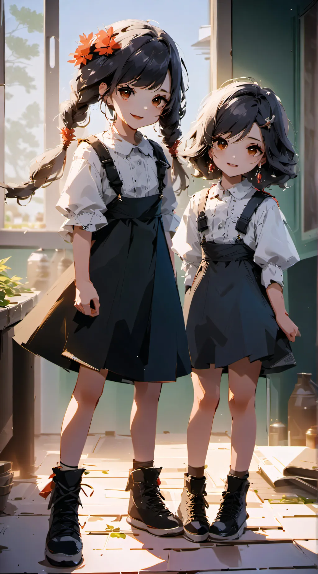 ai character: Lucy and Rosie background