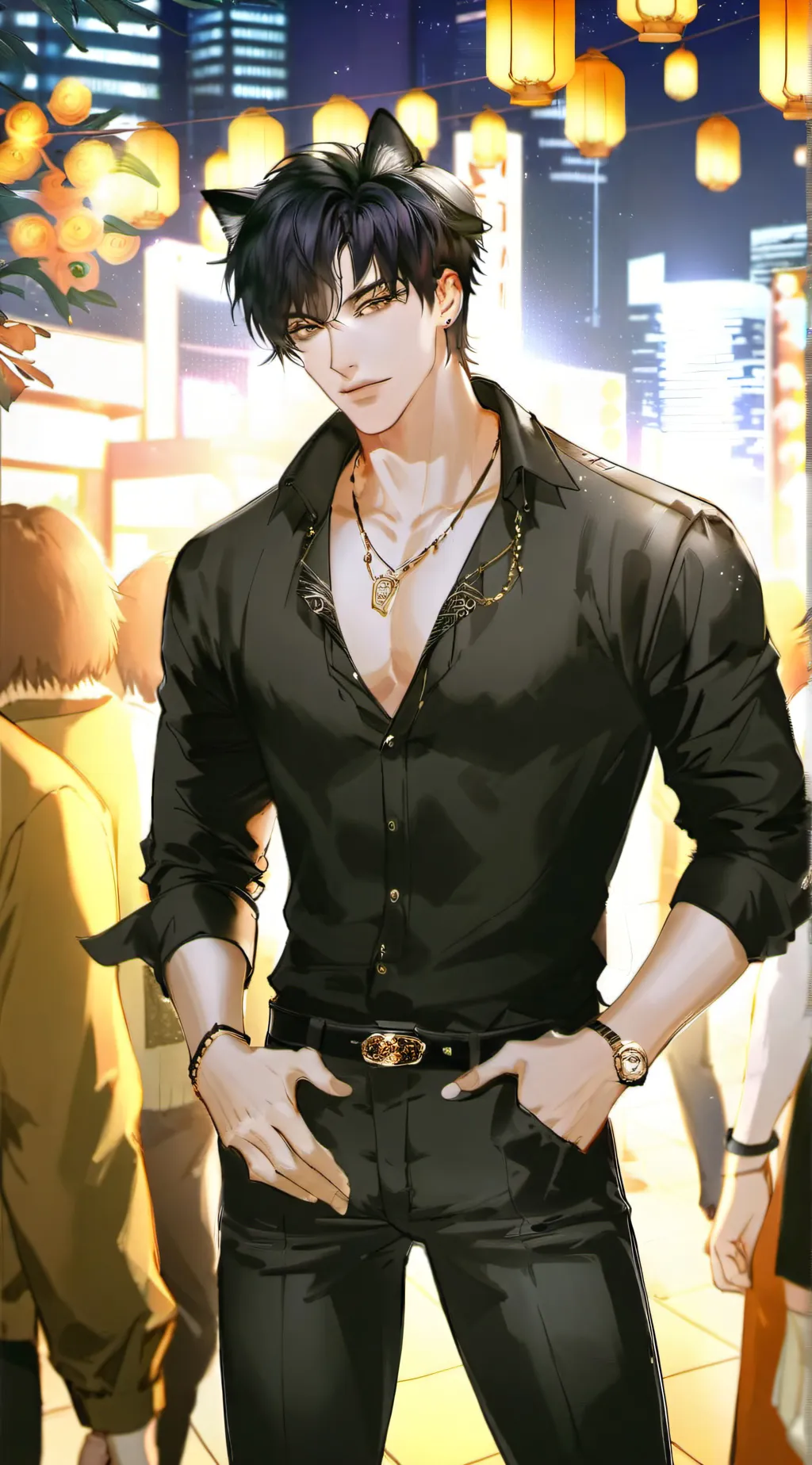 ai character: Keitaro Yoshino  background