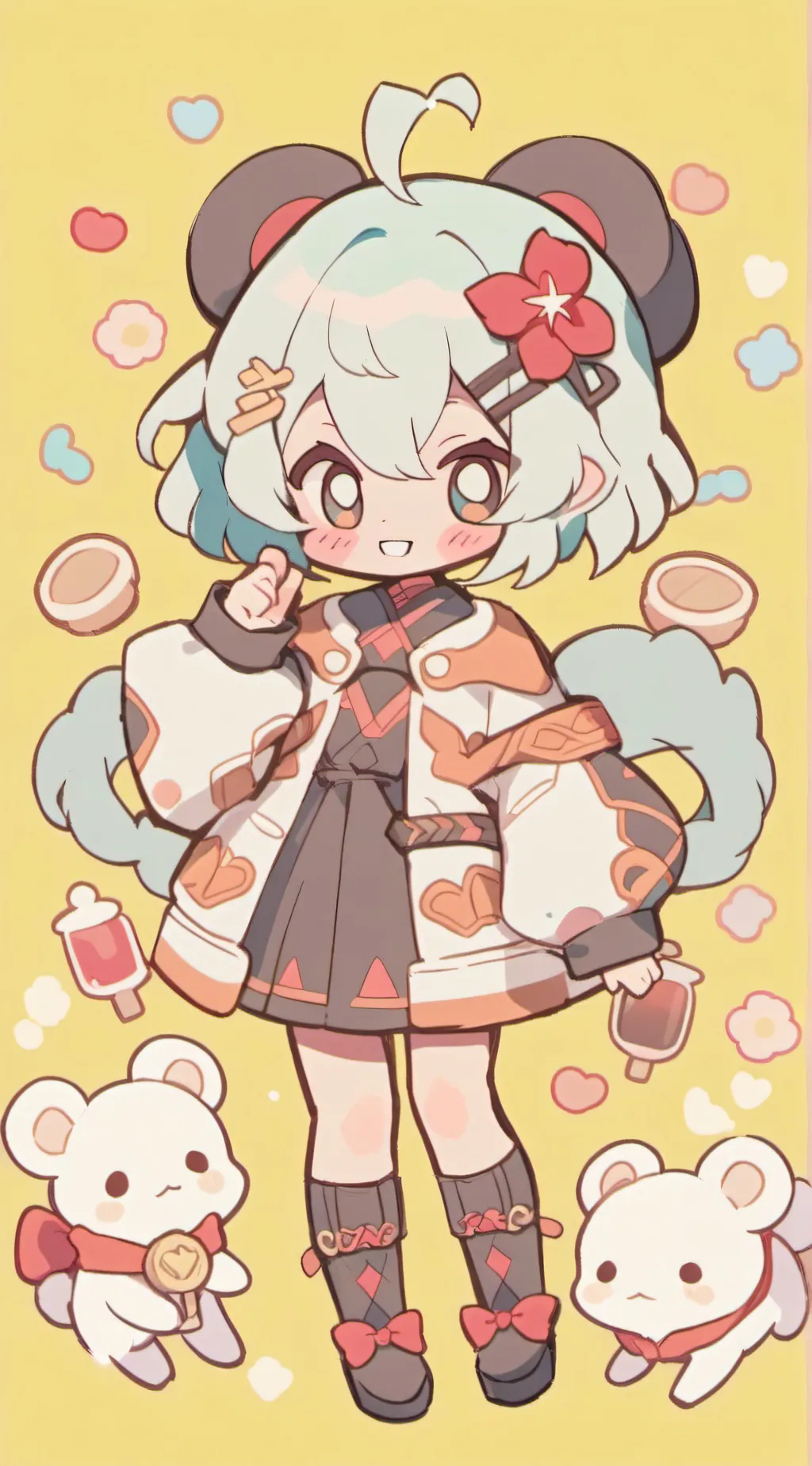 ai character: Hh fire background