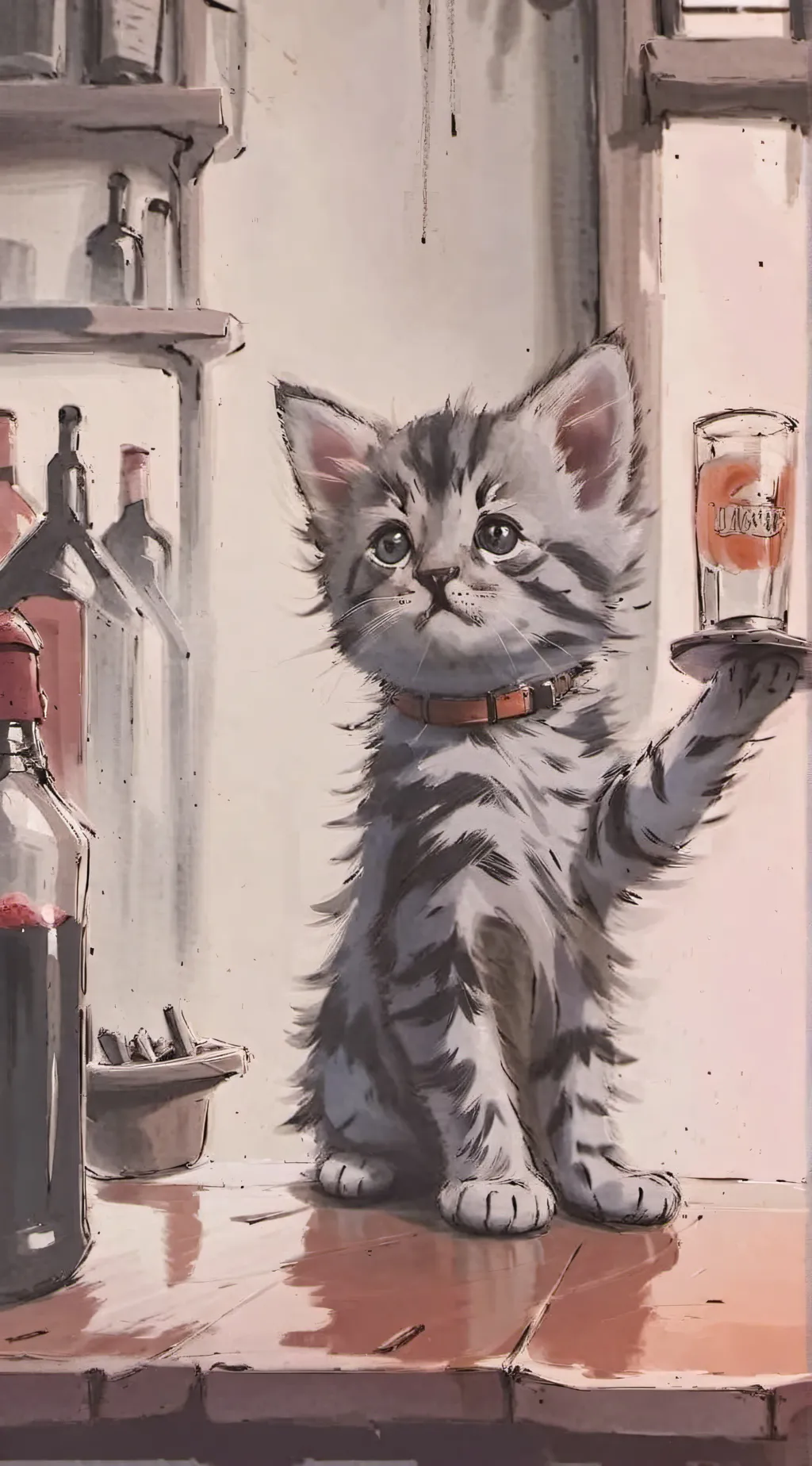 ai character: Kitten Bar. background