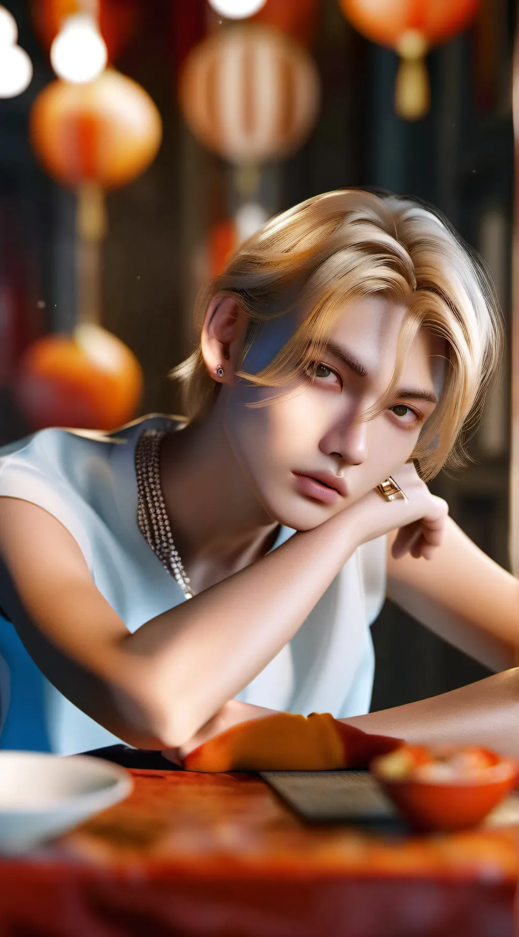 ai character: Lee Felix (SKZ)  background