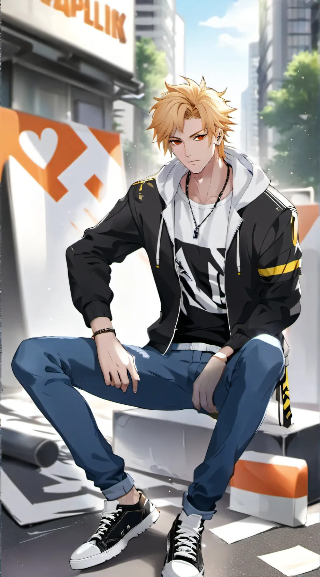 ai character: Katsuki bakugo background