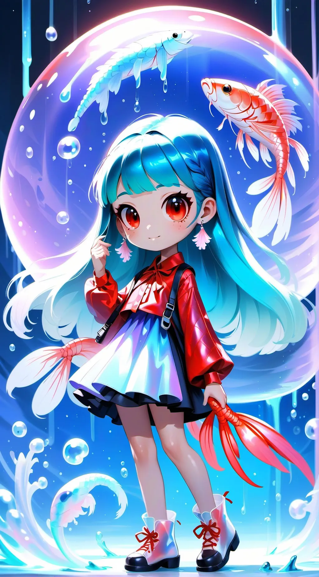 ai character: Shrimpo background