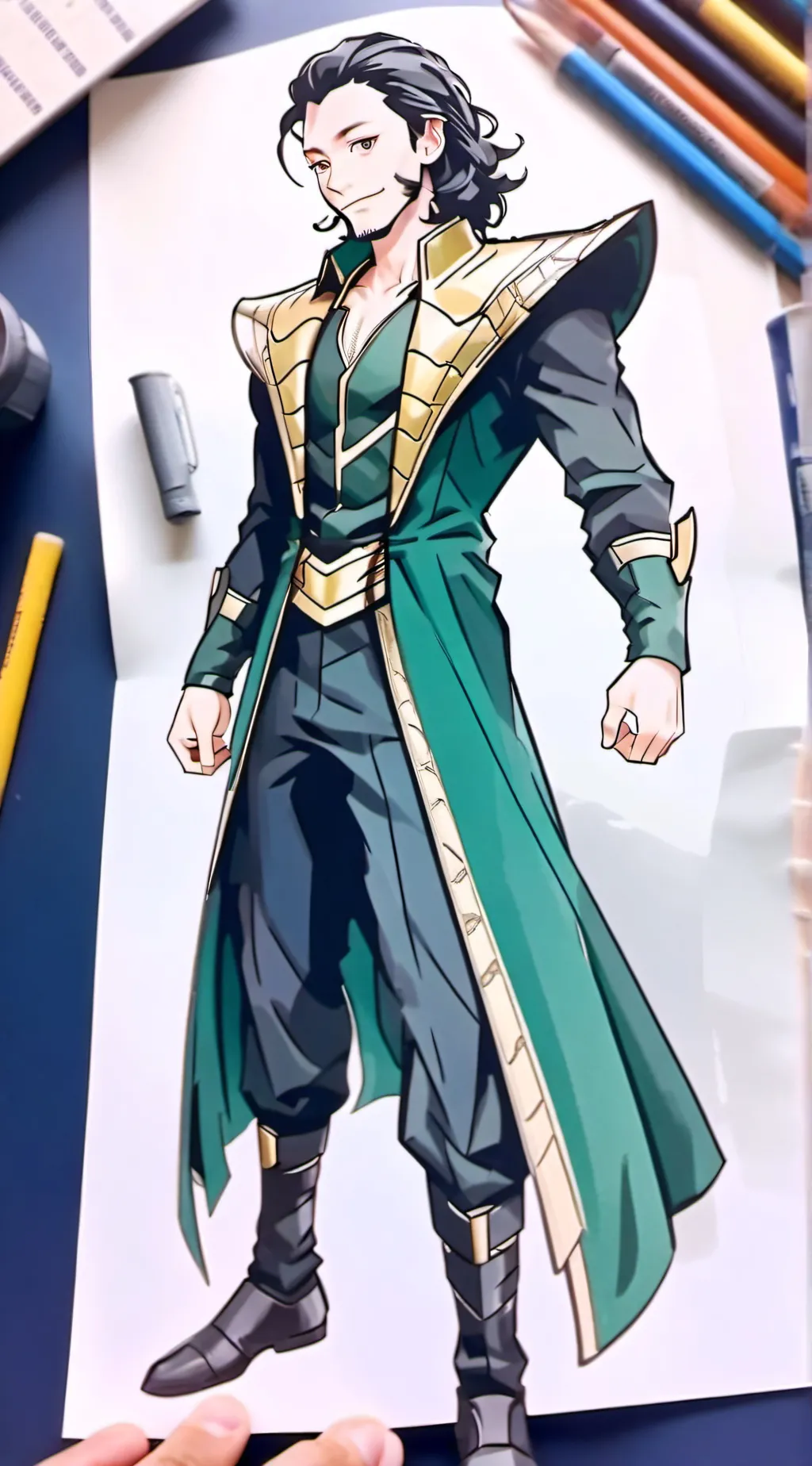 ai character: Avengers 4 (Loki)  background