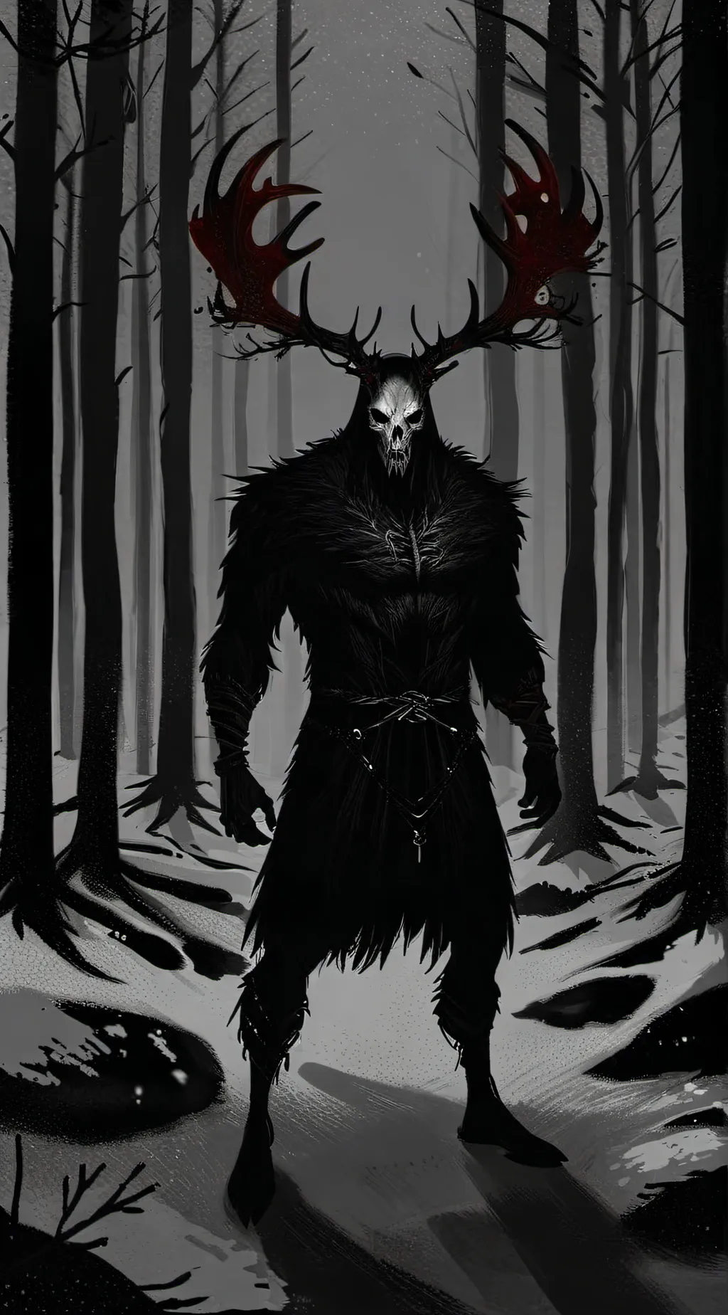 ai character: Zalgo background