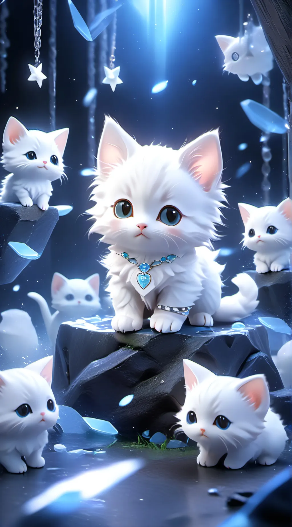 ai character: kitten  background