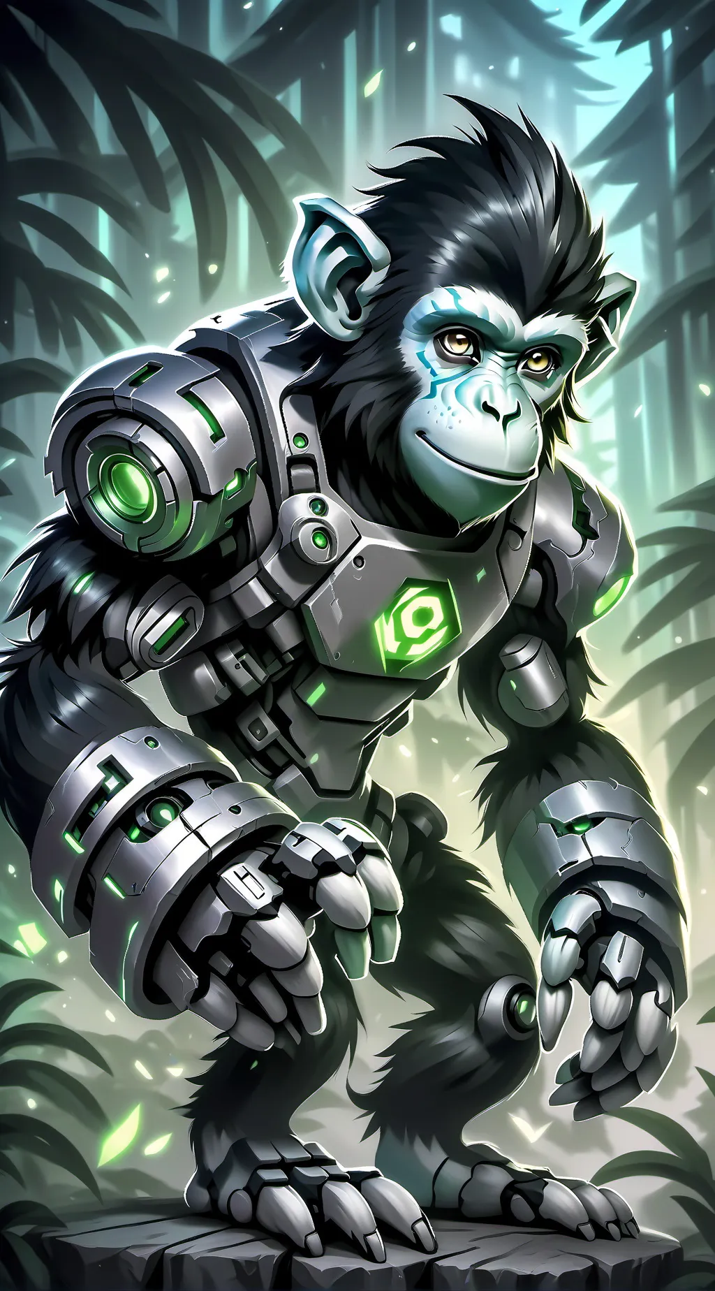 ai character: Cyberchimp background