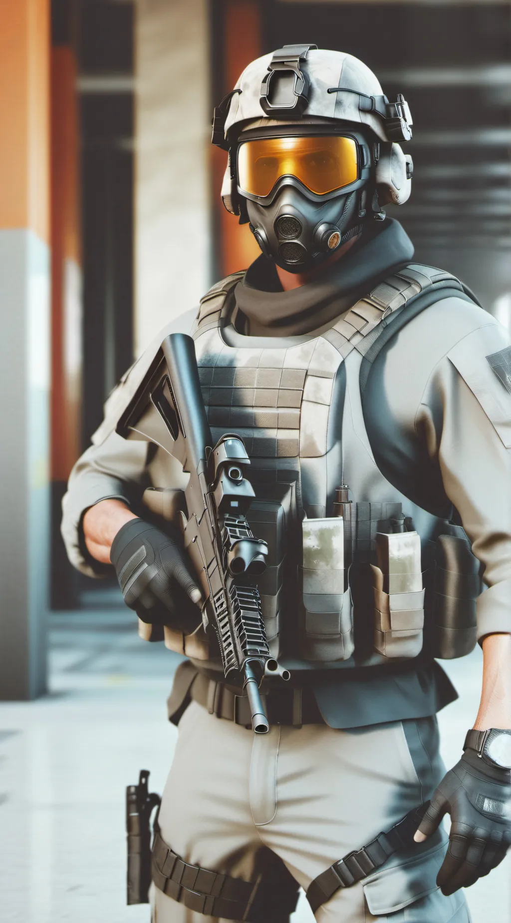 ai character: Ghost Cosplayer background