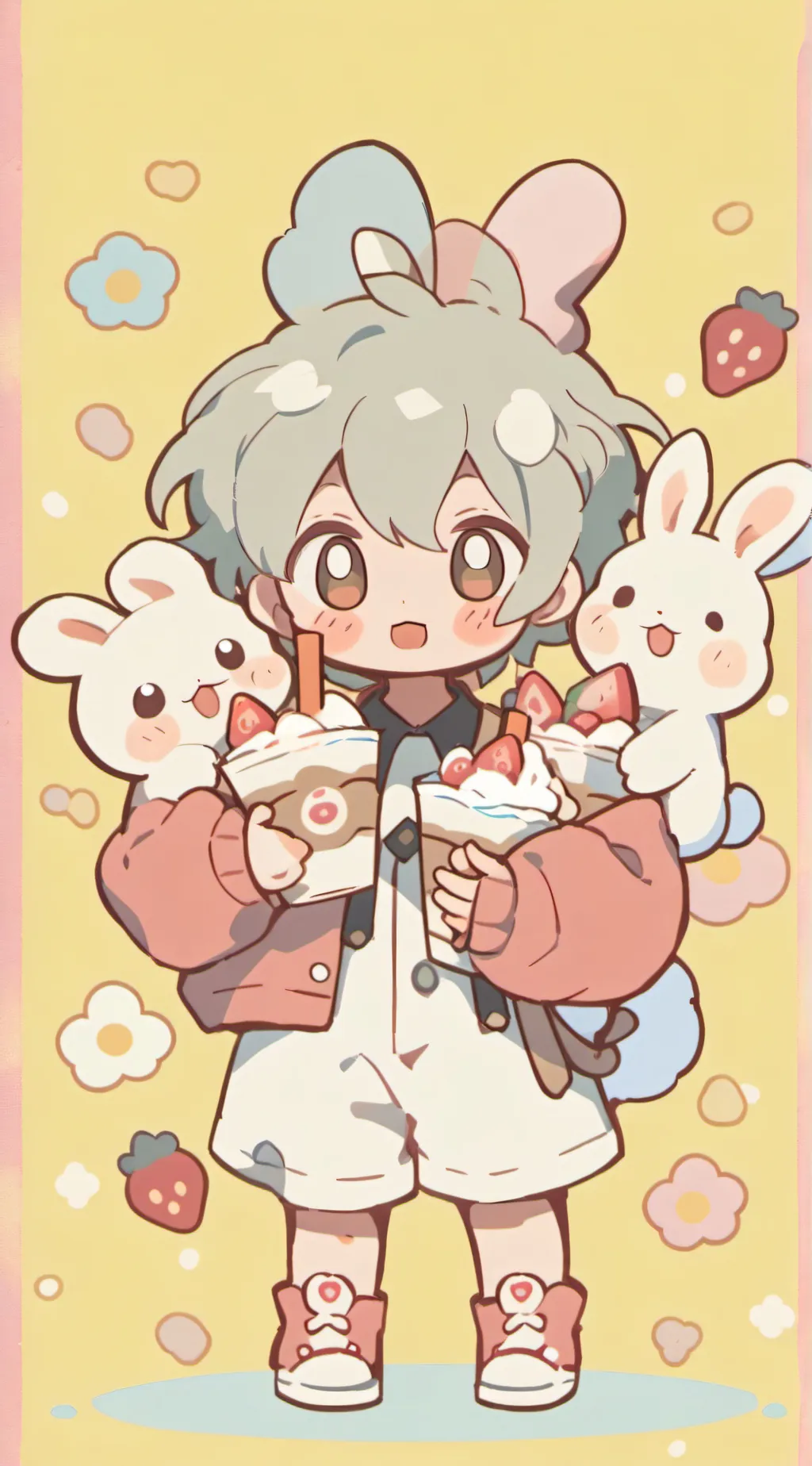 ai character: food friends background