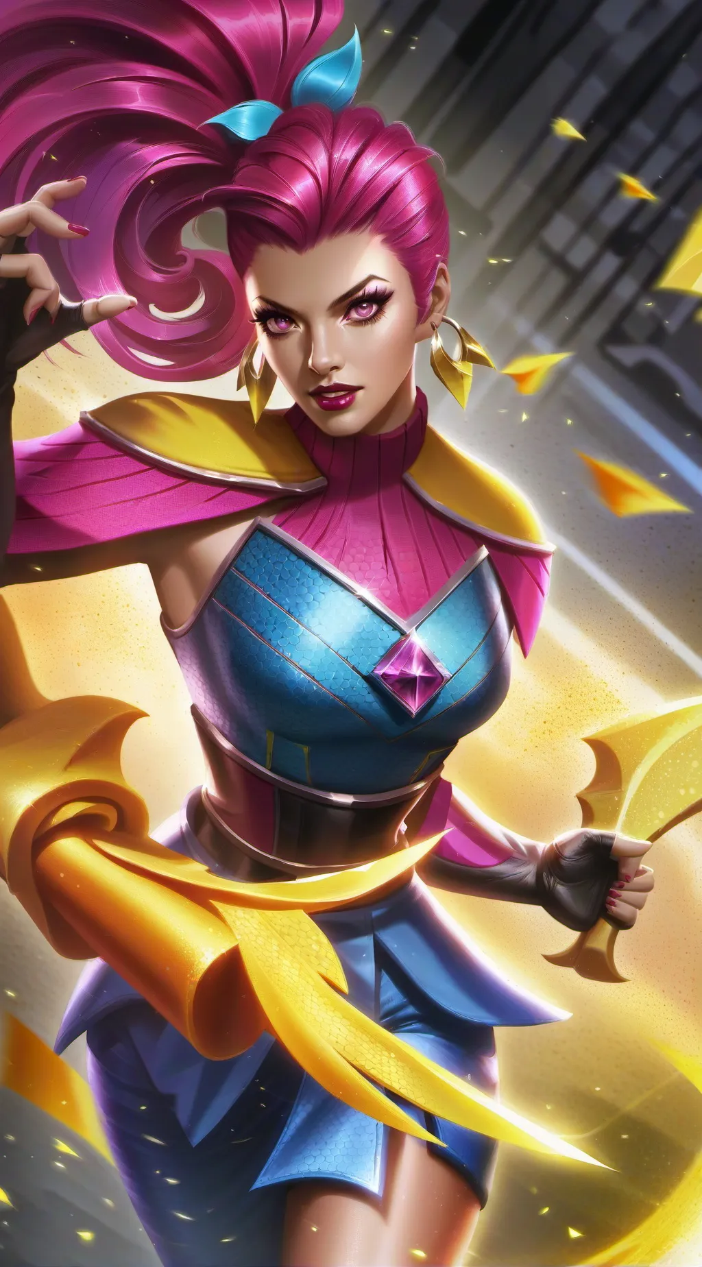 ai character: glamrock chicka~ background