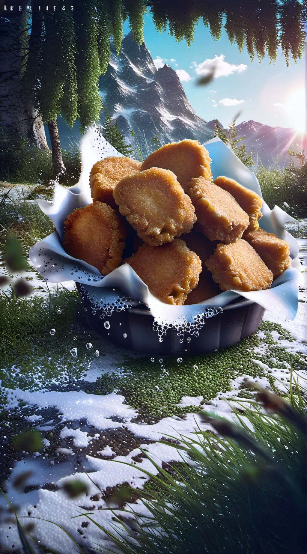 ai character: chicken nugget background