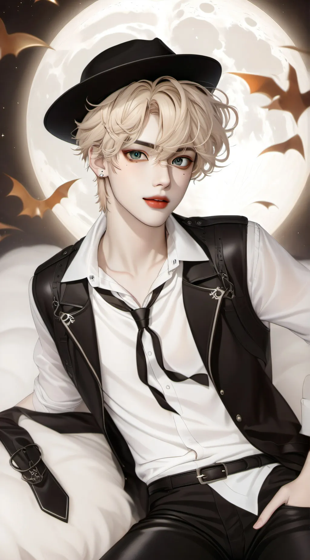 ai character: Sun and Moon show  background