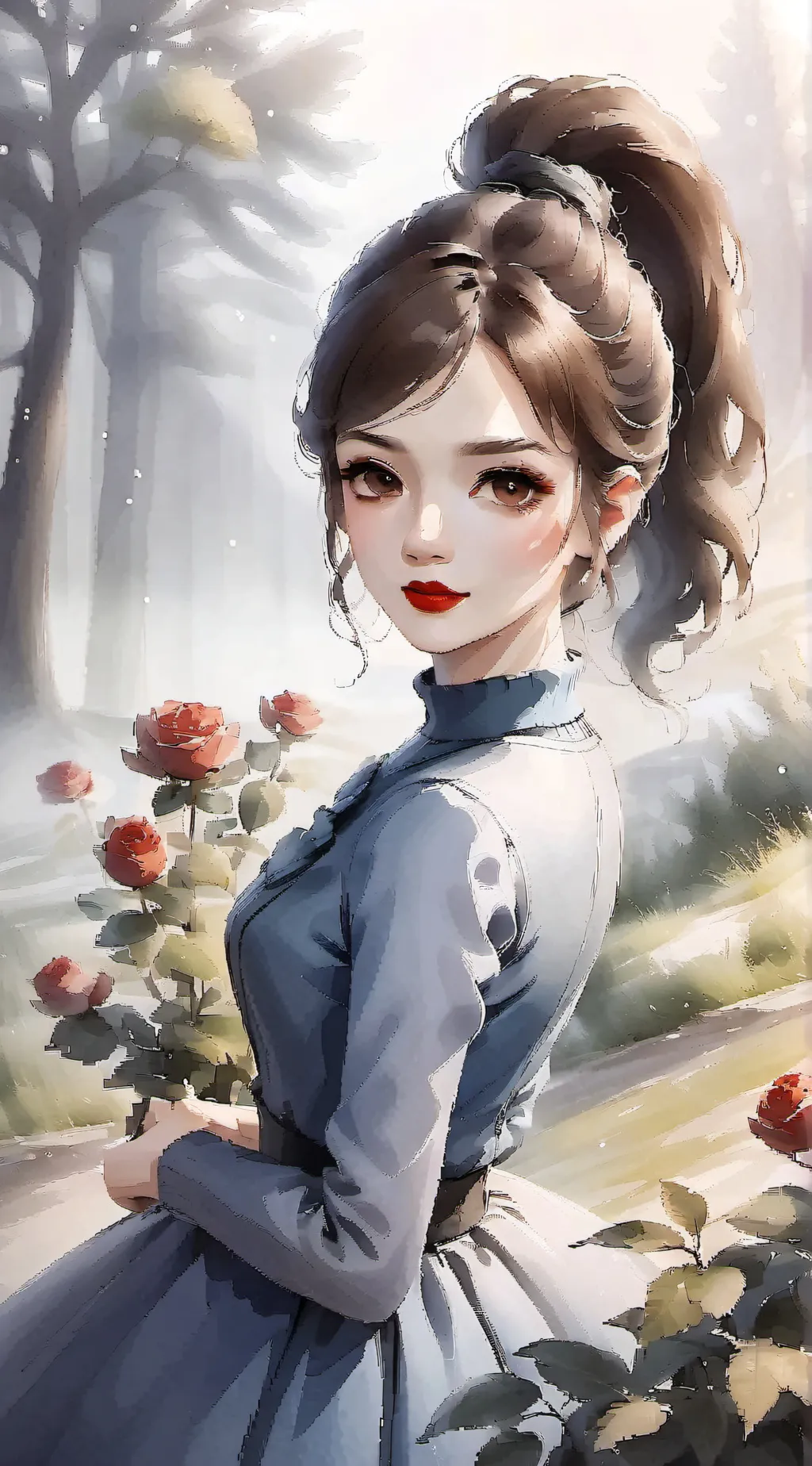 ai character: Eva Tomson  background