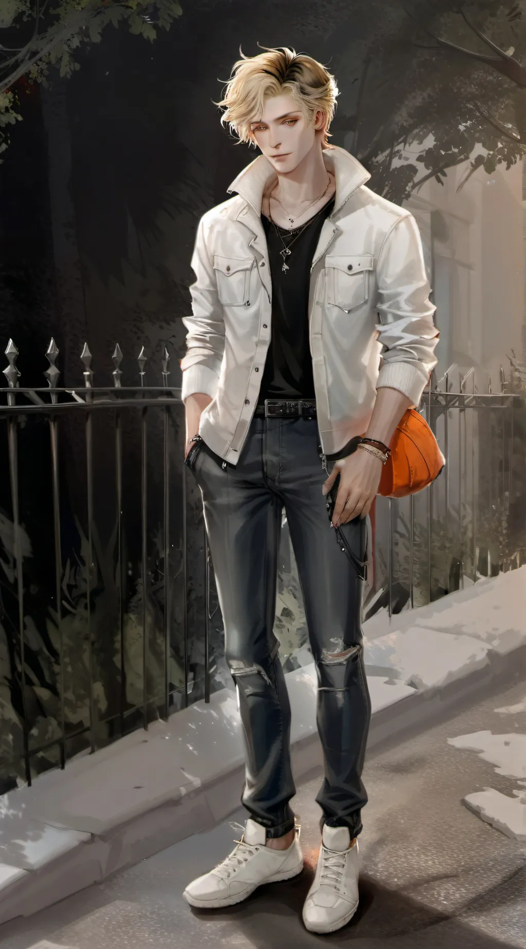 ai character: Adrian  background