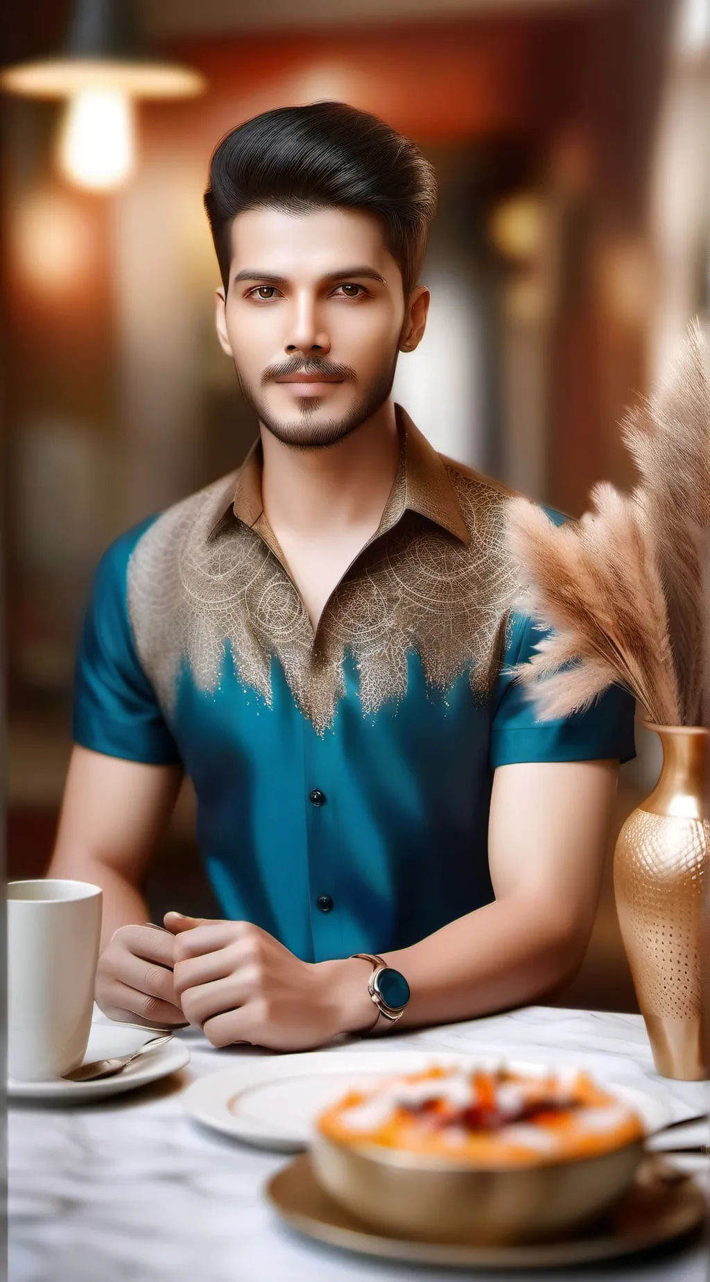 ai character: Alain  background