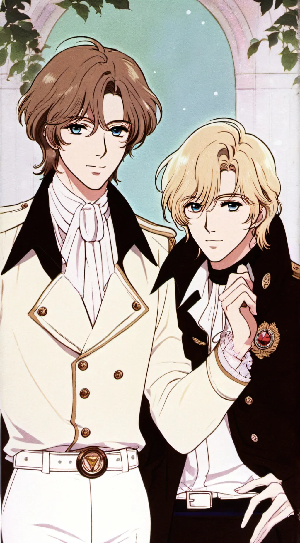 ai character: Ben and axel  background