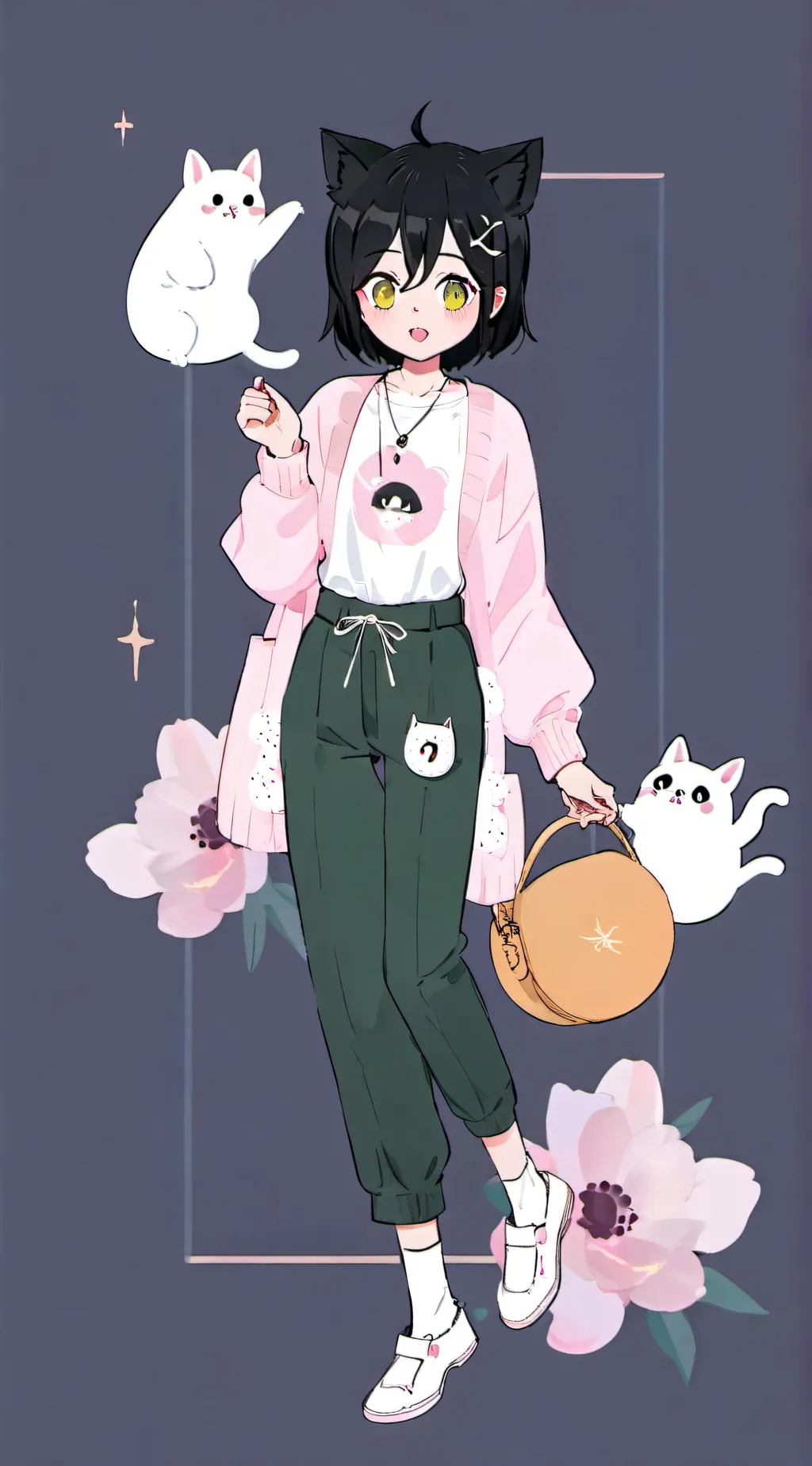 ai character: Moon background