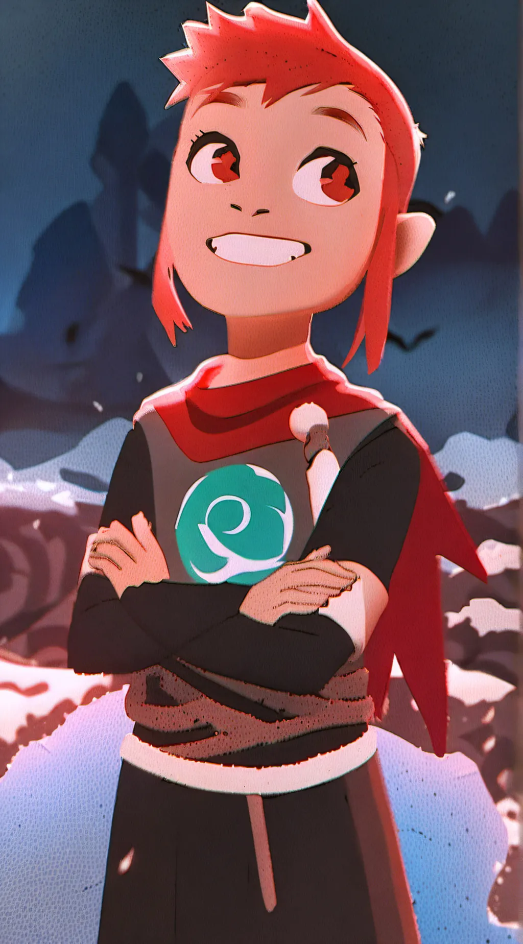 ai character: Y/N as Nimona background
