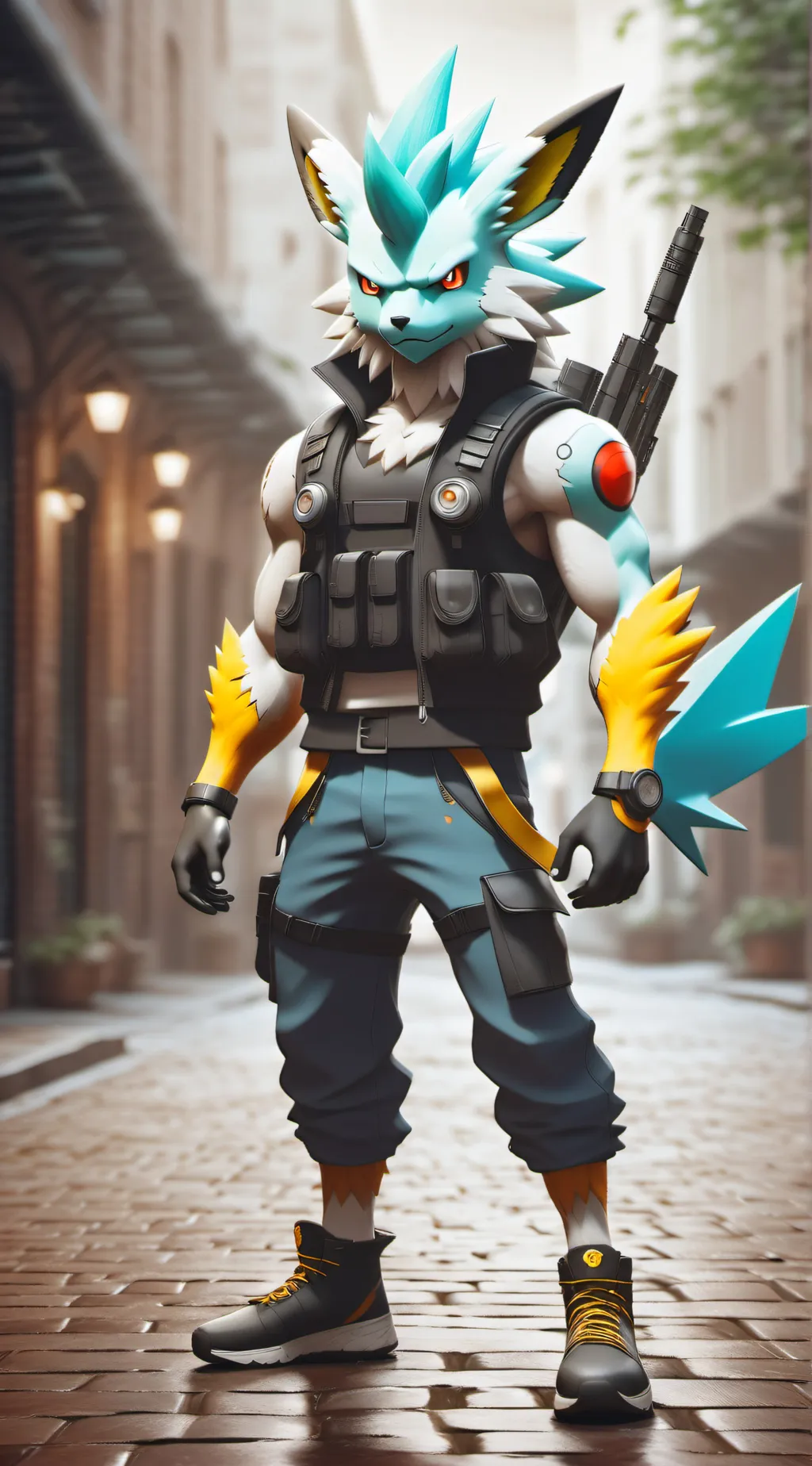 ai character: Solgaleo the Lion. background