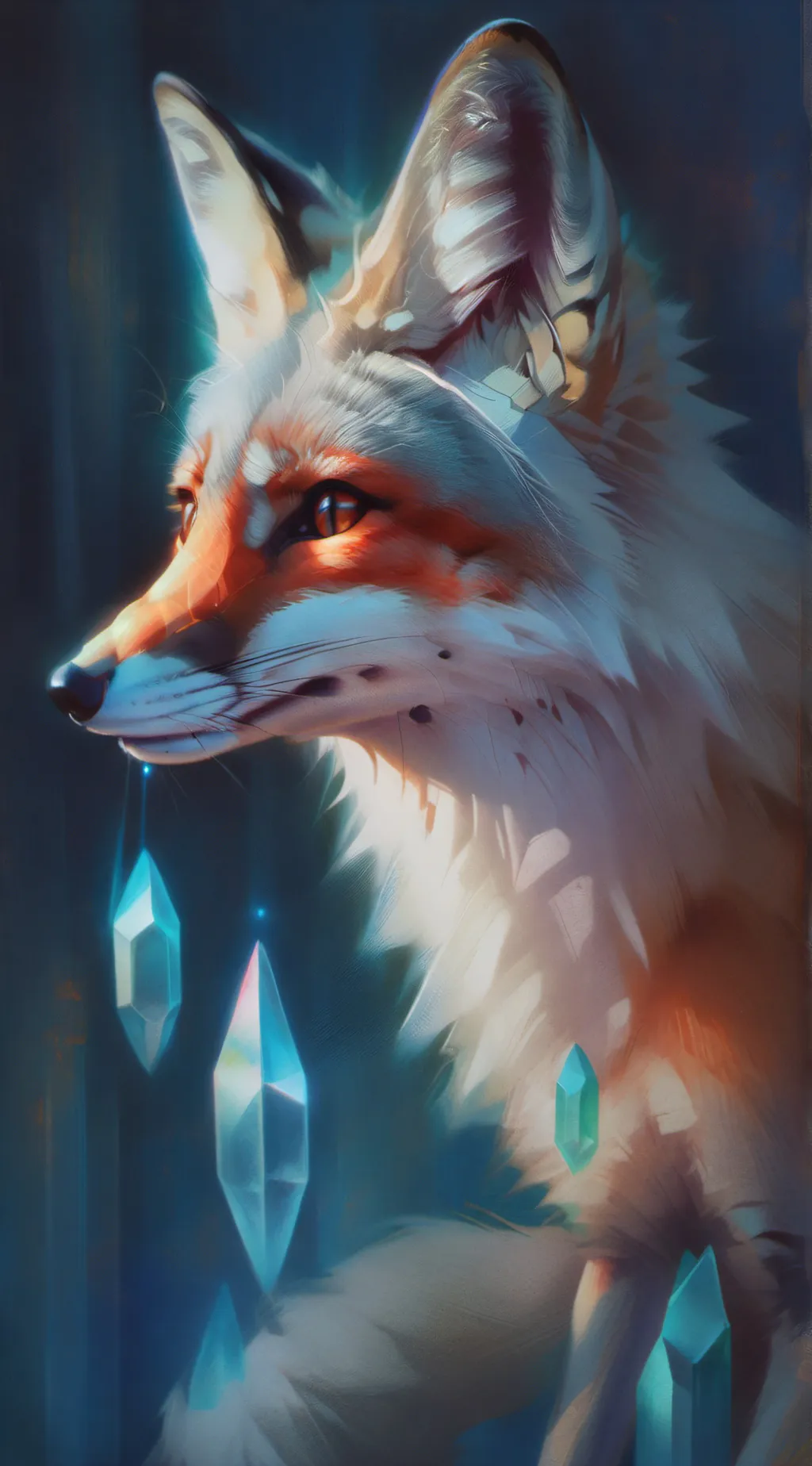 ai character: Fox eclosure.  background