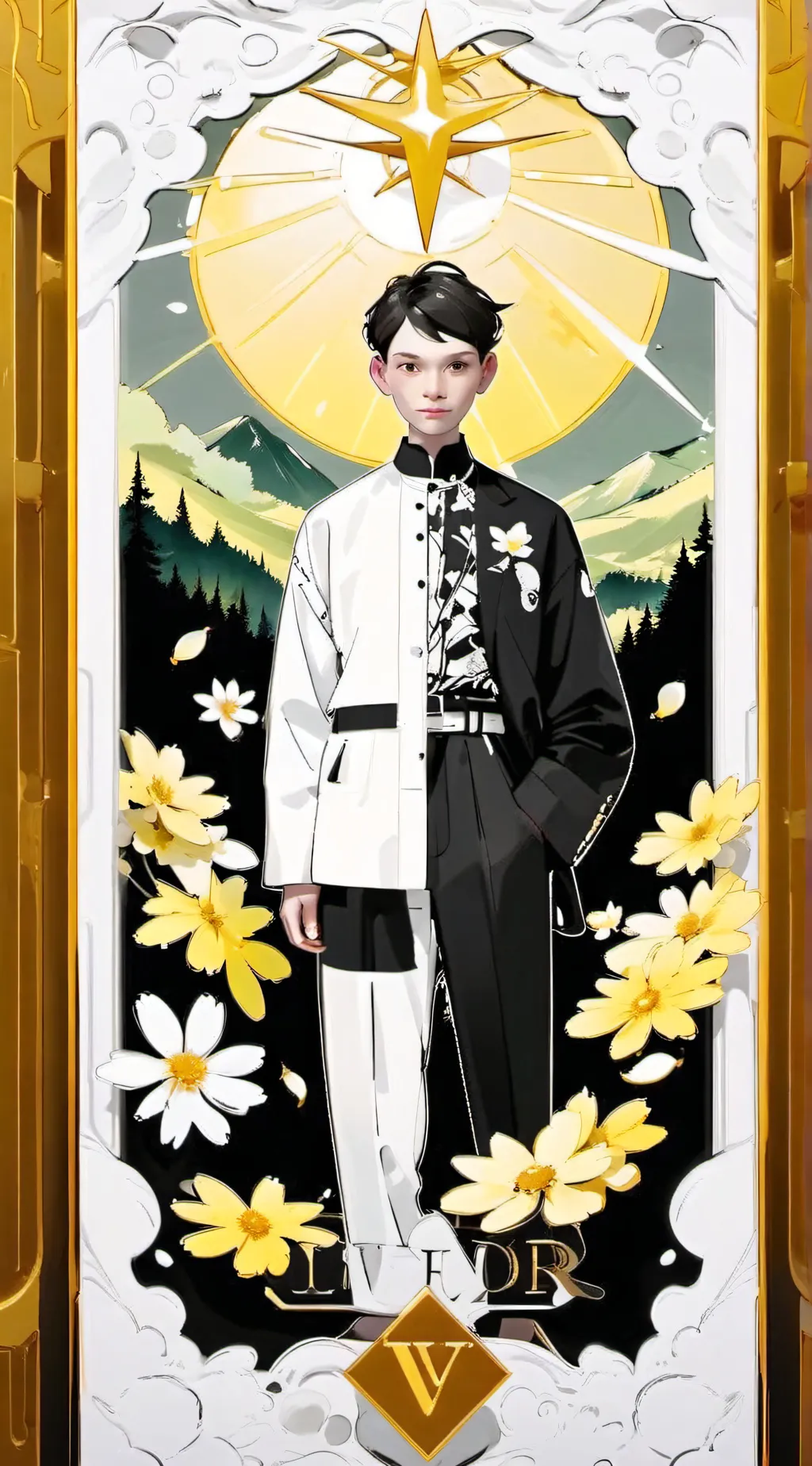 ai character: School boy runaway background