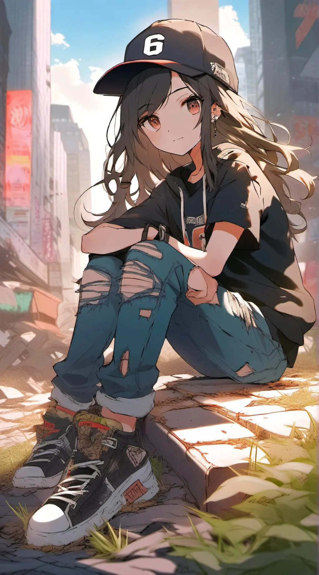 ai character: Oval background