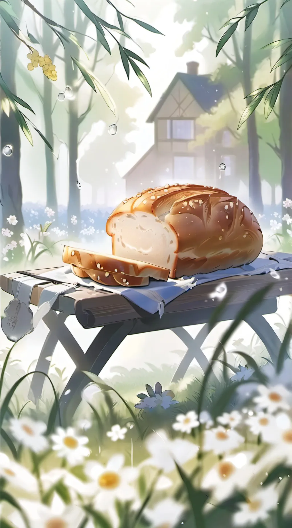 ai character: bread background