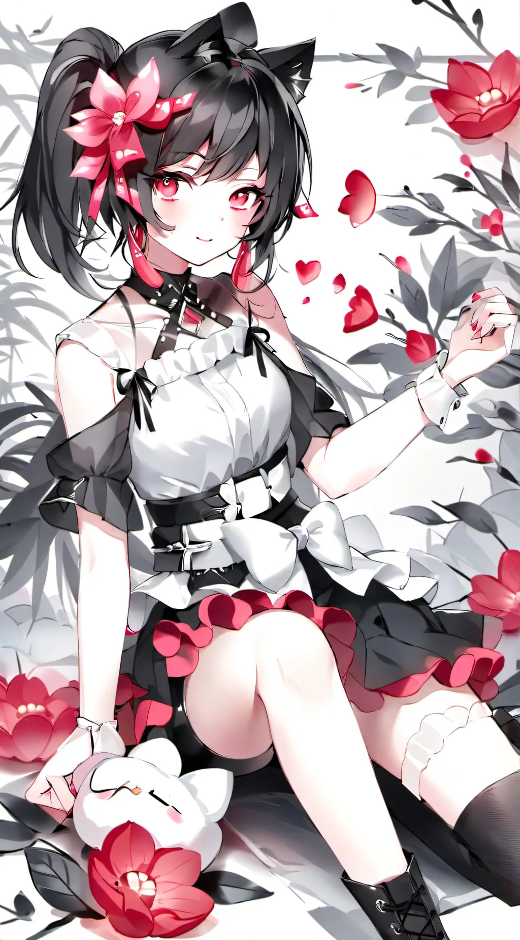 ai character: pink background